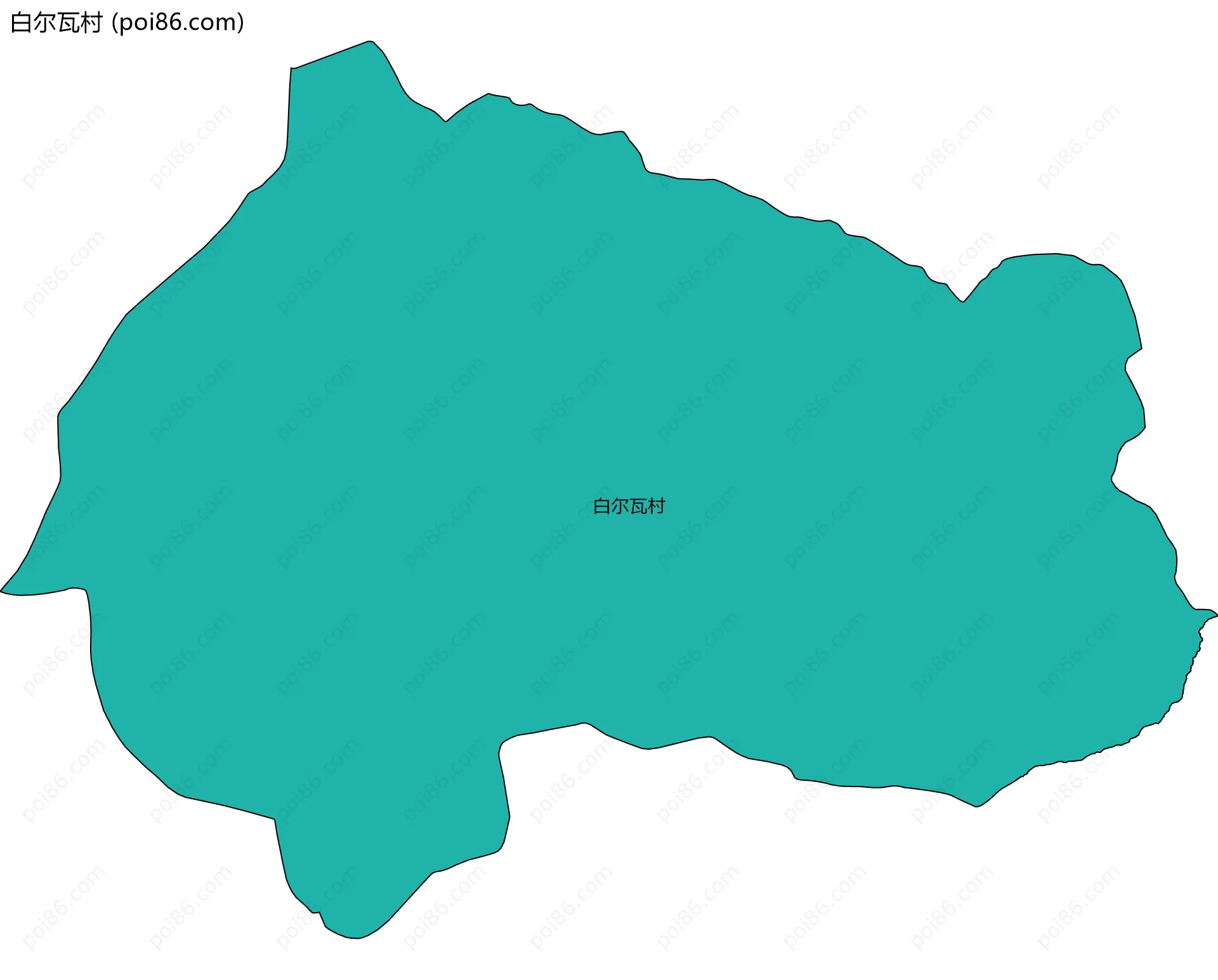 白尔瓦村边界地图