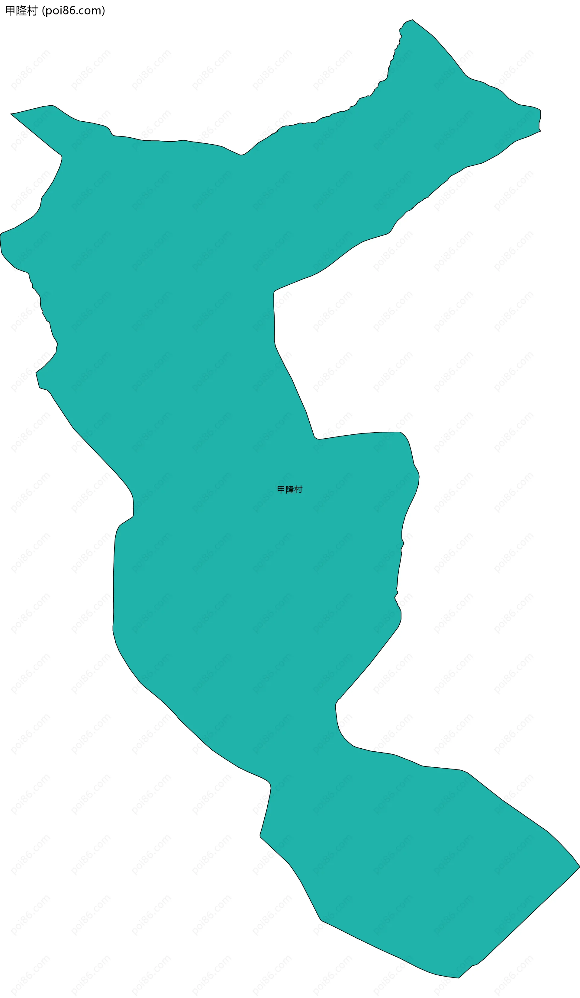 甲隆村边界地图