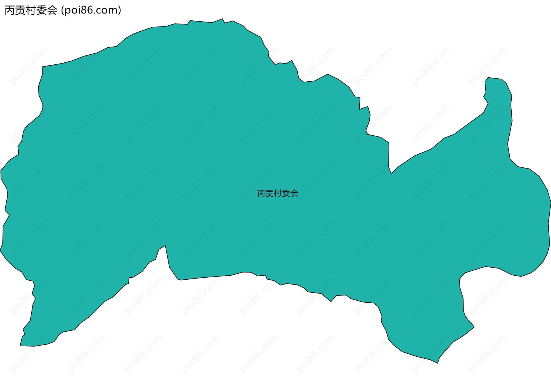 丙贡村委会边界地图