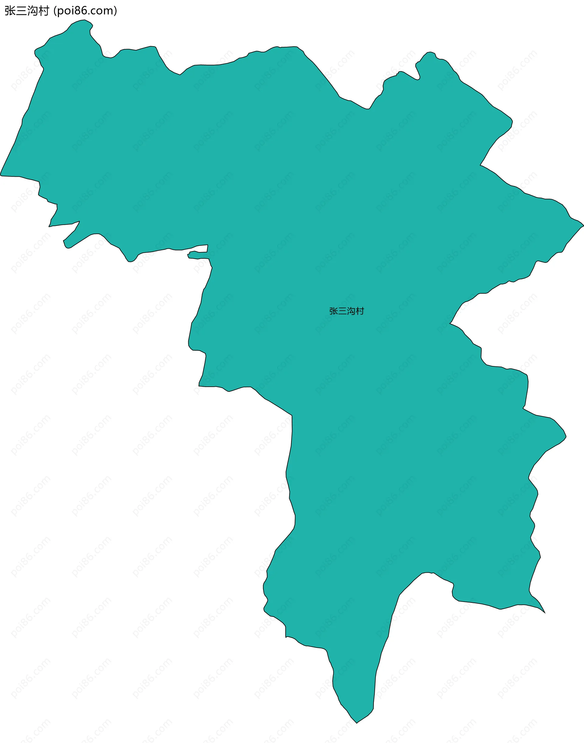 张三沟村边界地图