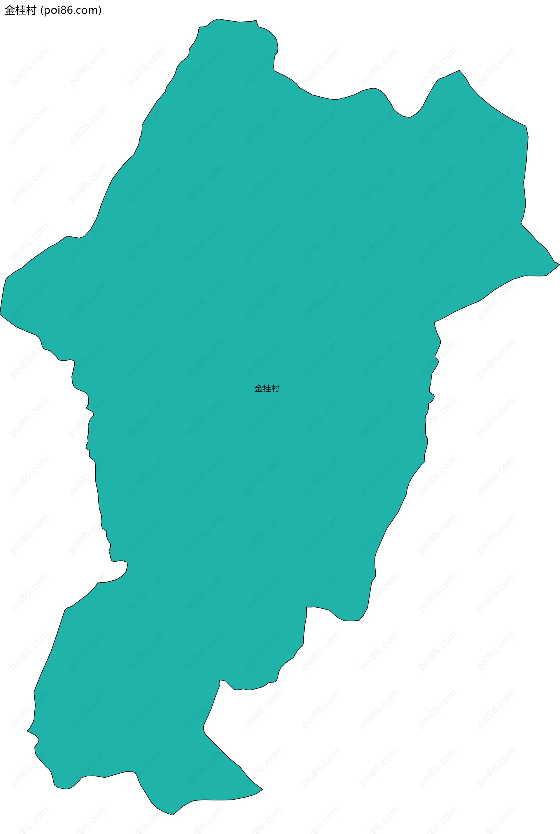 金桂村边界地图