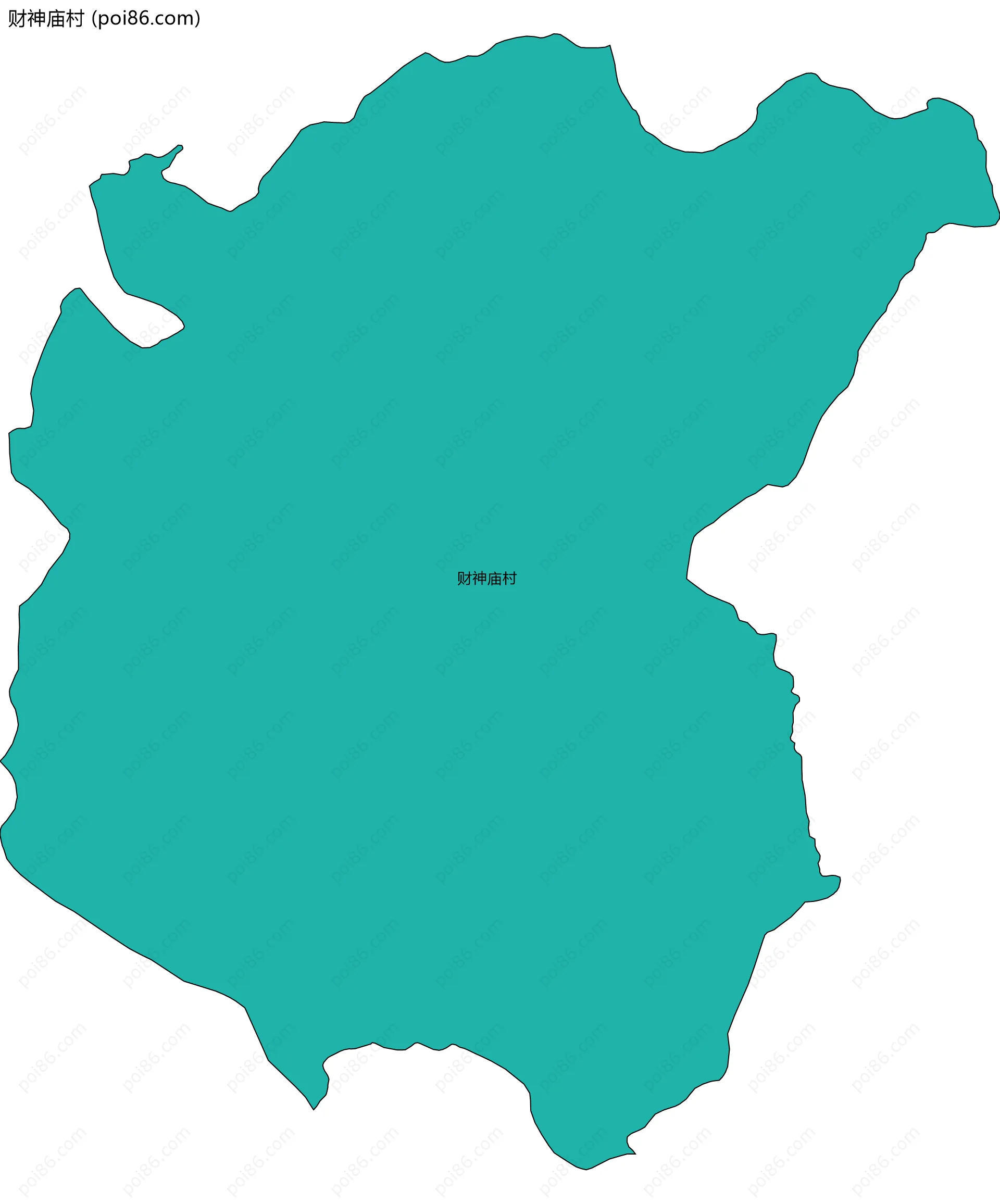 财神庙村边界地图