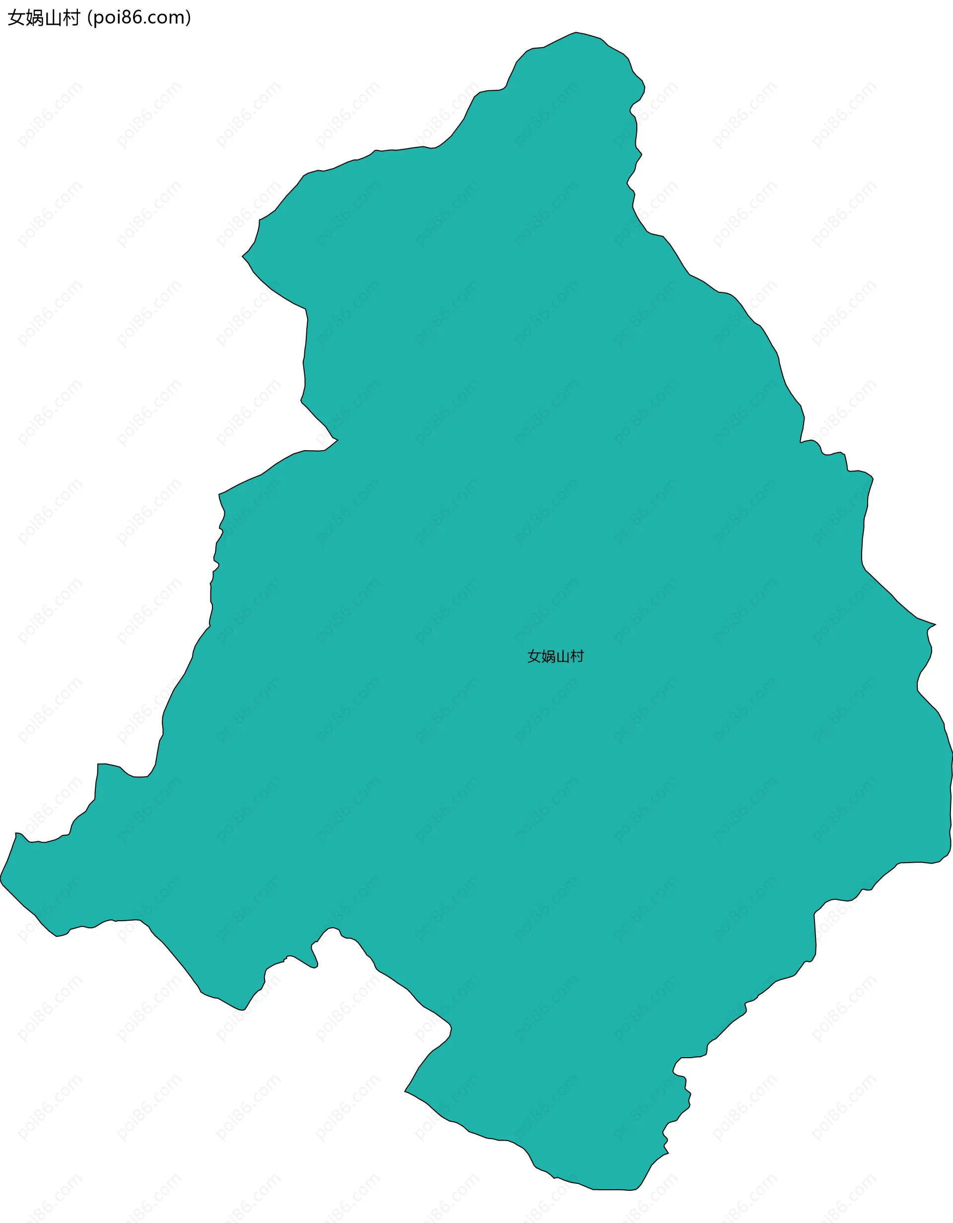 女娲山村边界地图