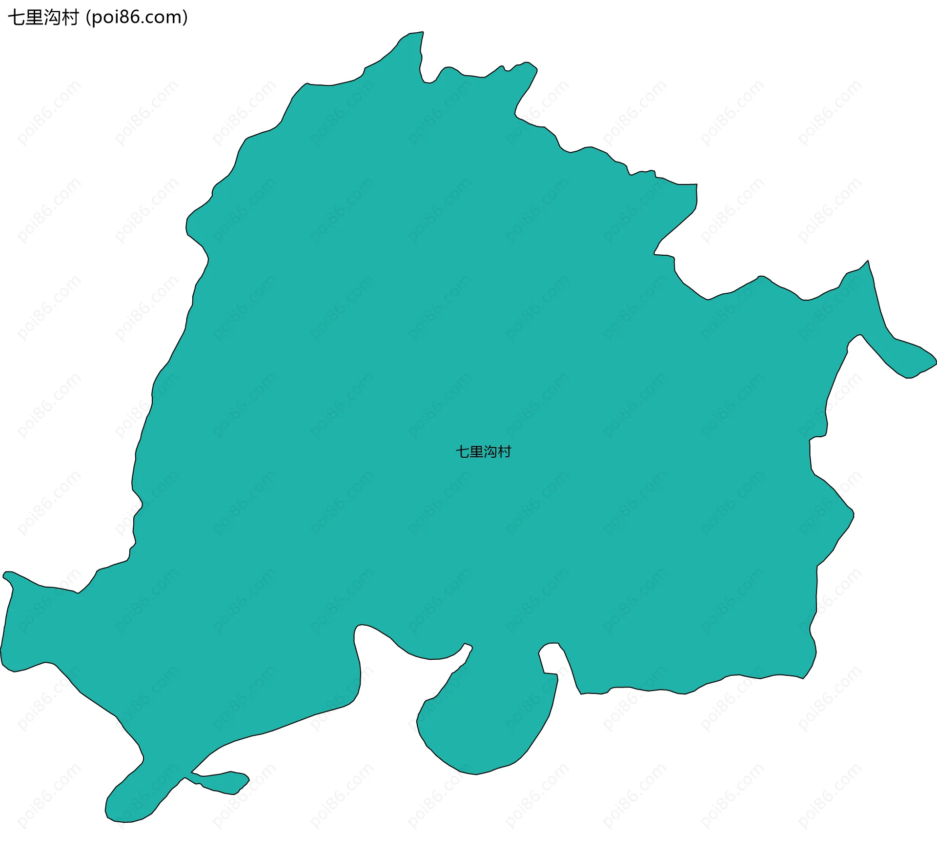 七里沟村边界地图