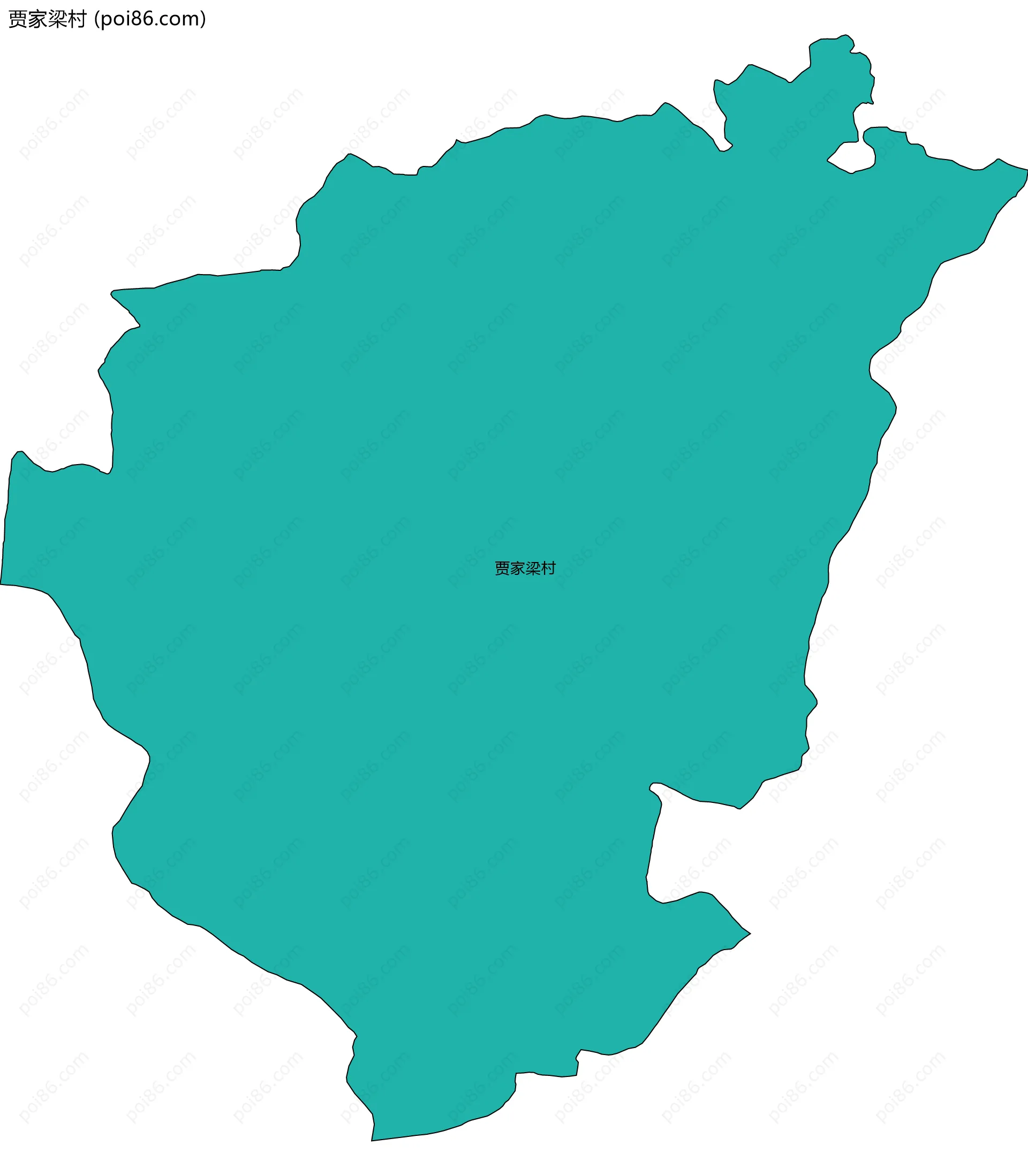 贾家梁村边界地图