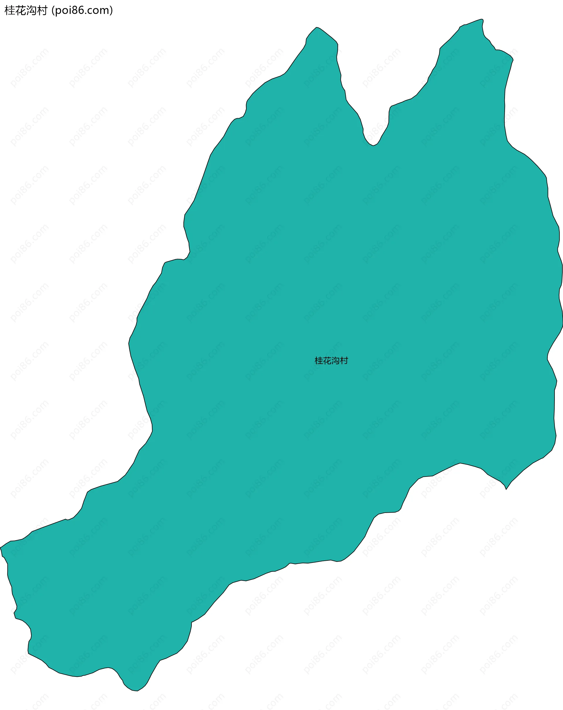 桂花沟村边界地图