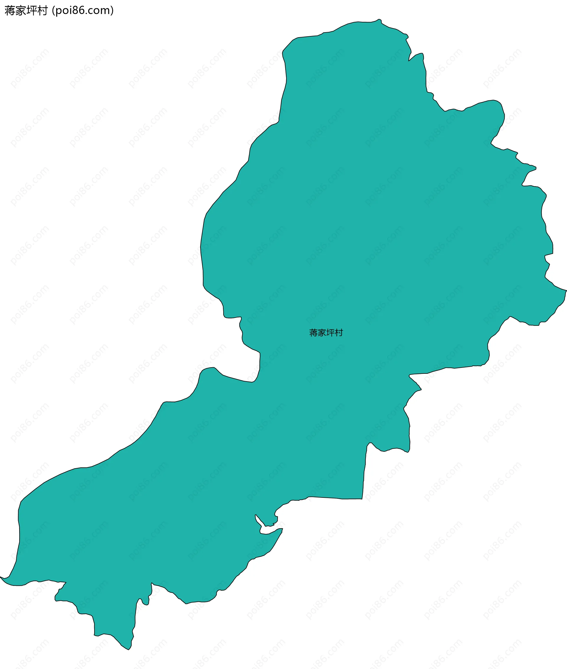 蒋家坪村边界地图