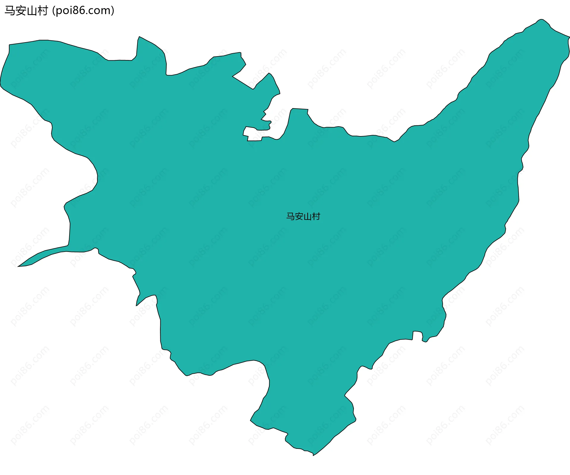 马安山村边界地图