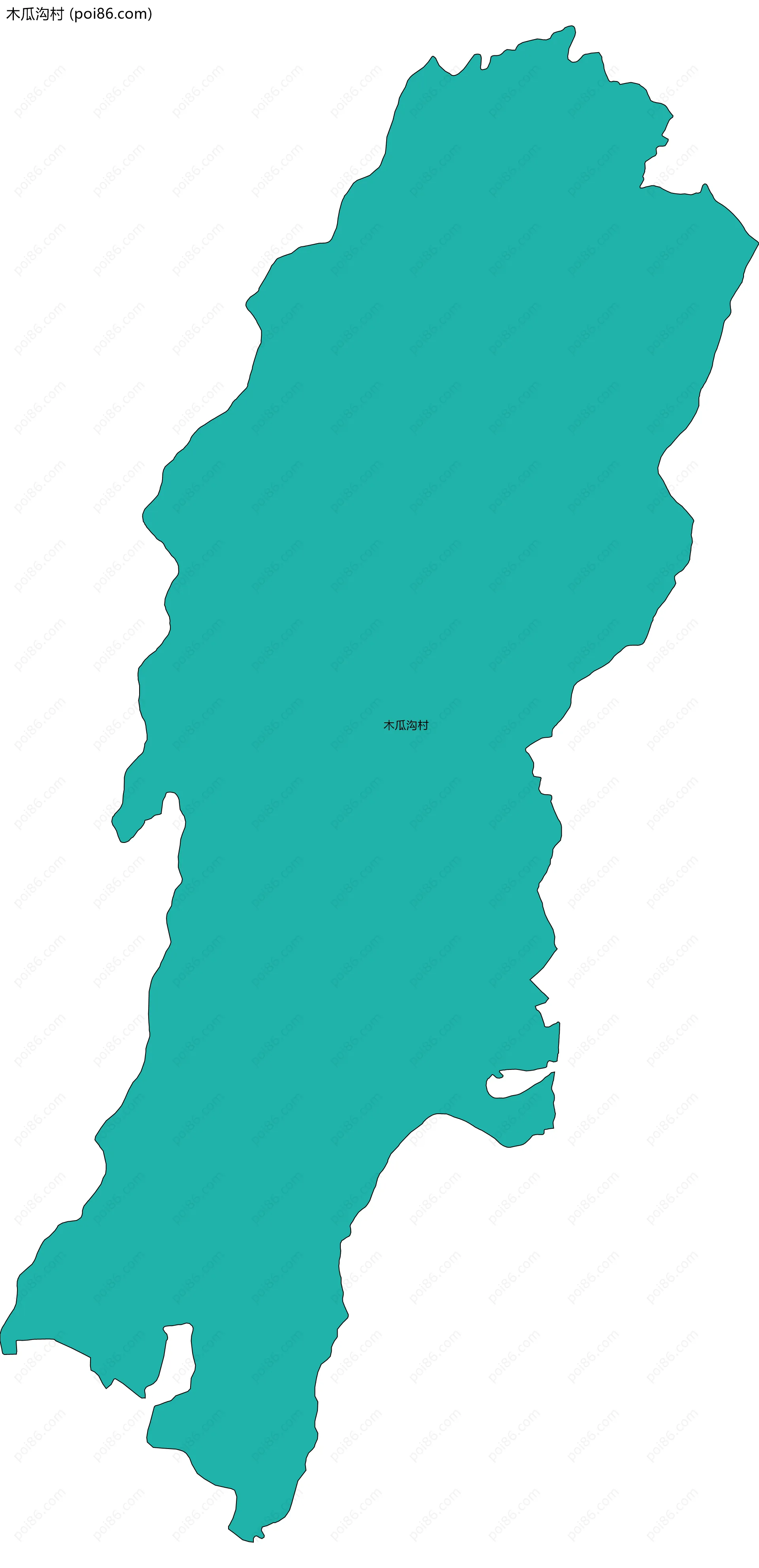 木瓜沟村边界地图