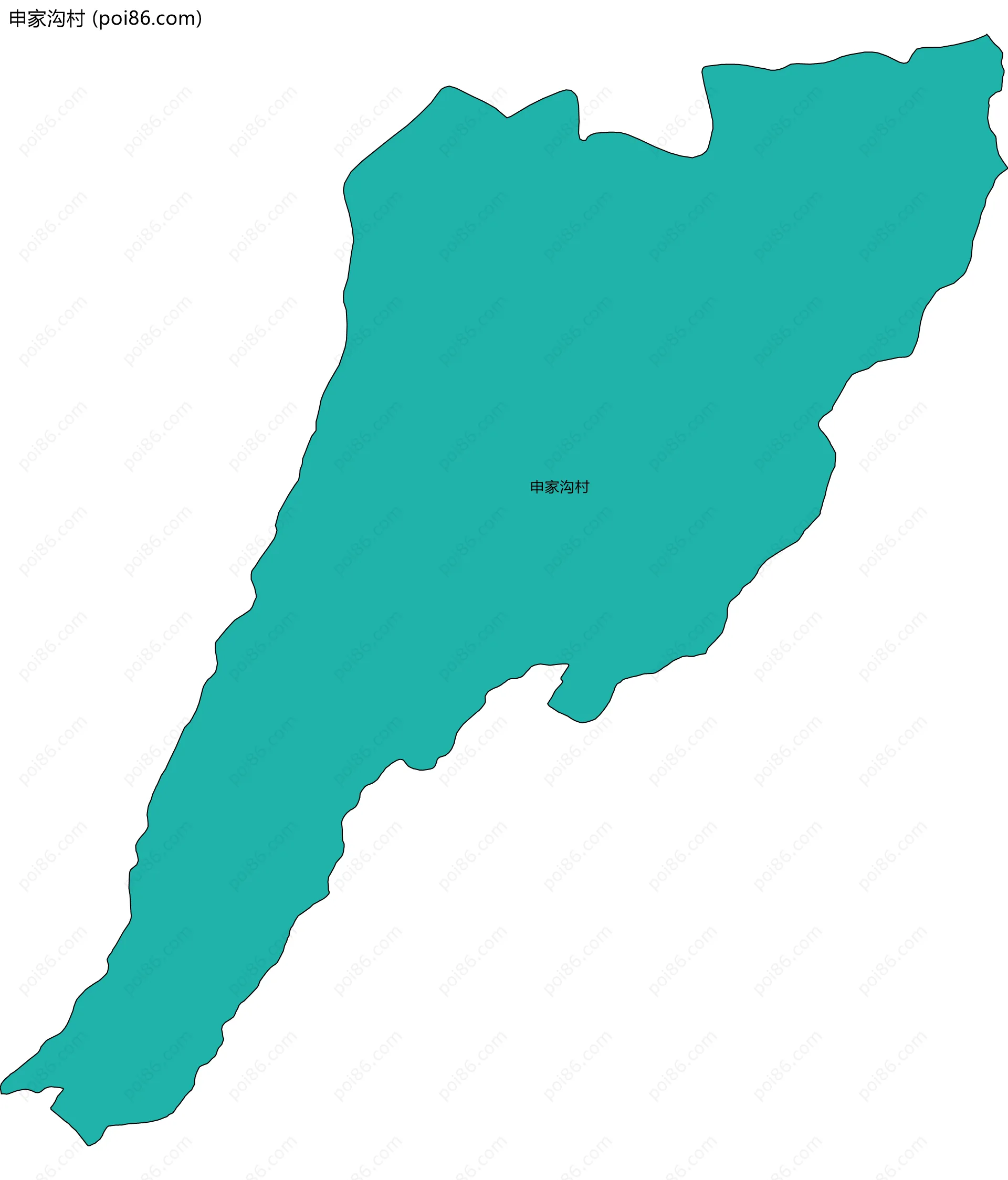 申家沟村边界地图