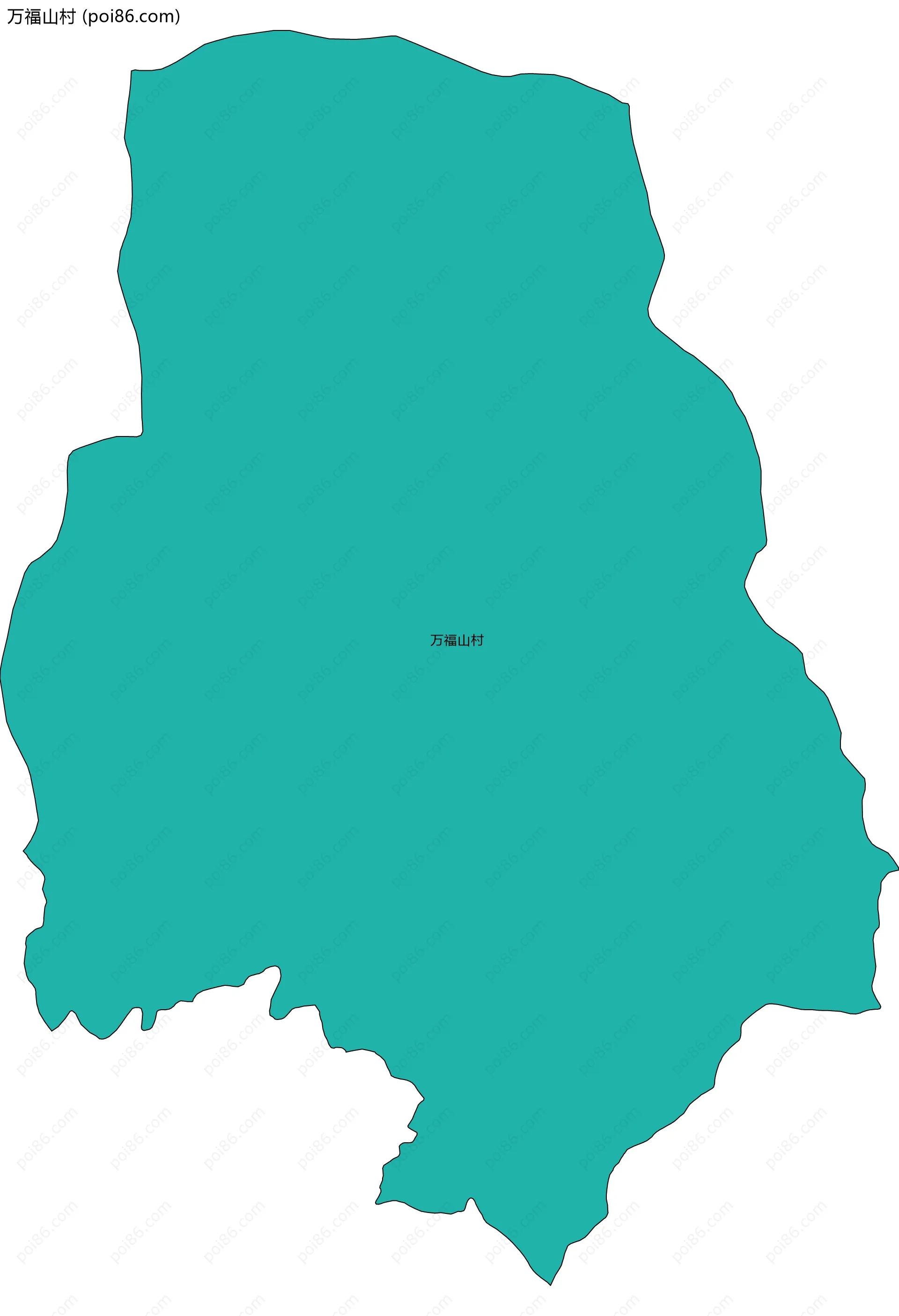 万福山村边界地图