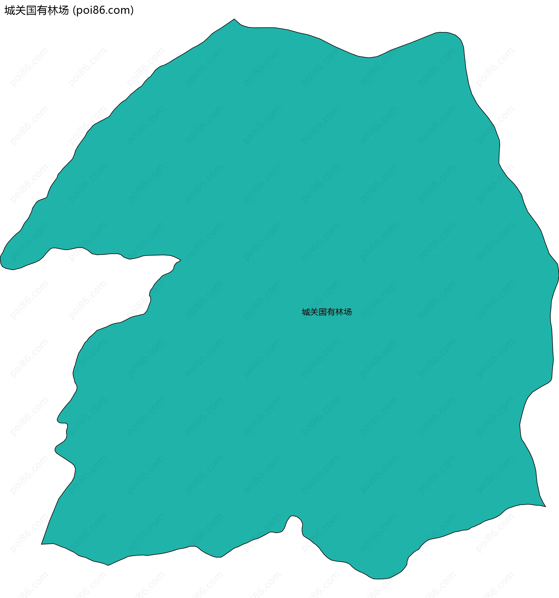 城关国有林场边界地图