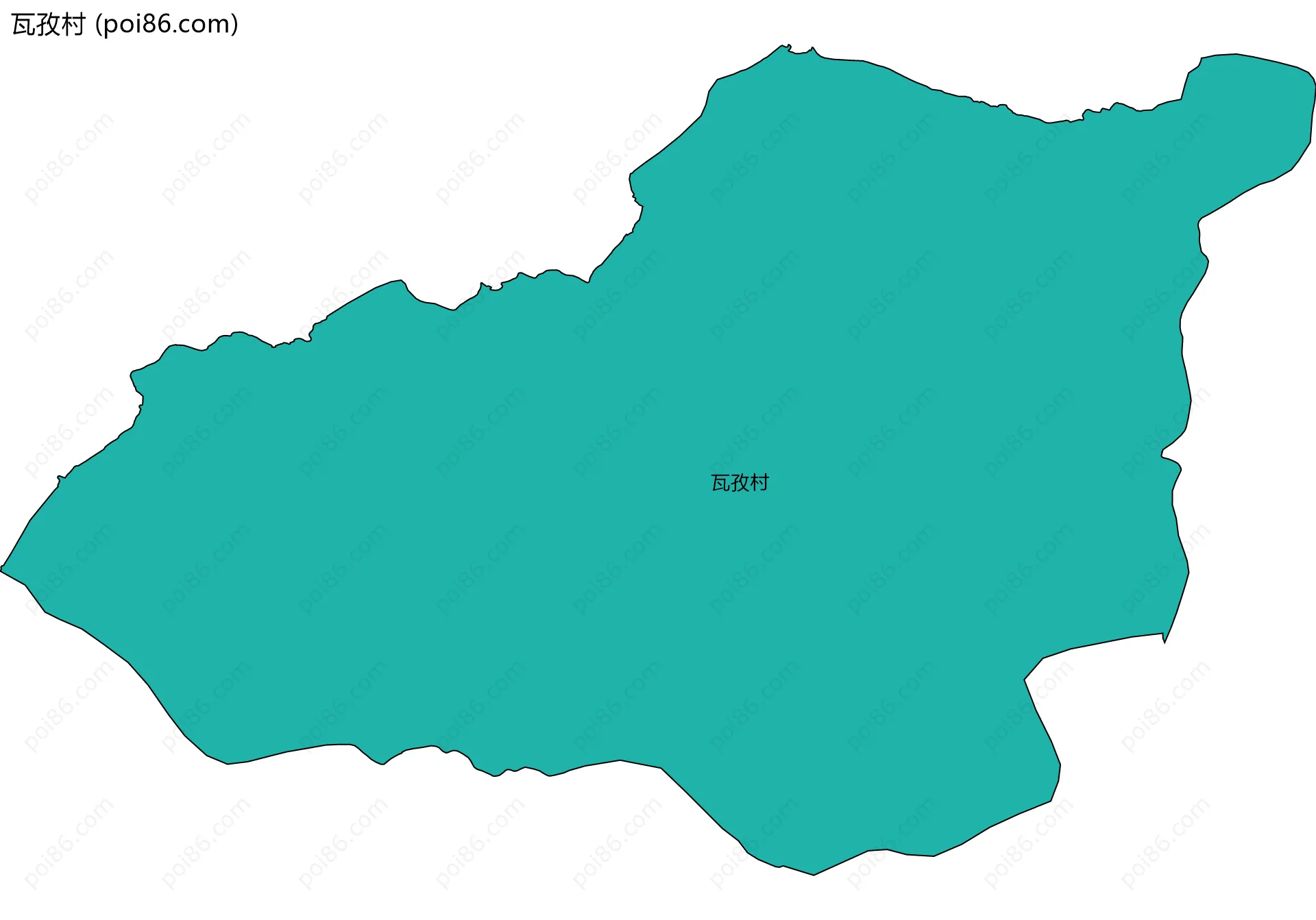 瓦孜村边界地图