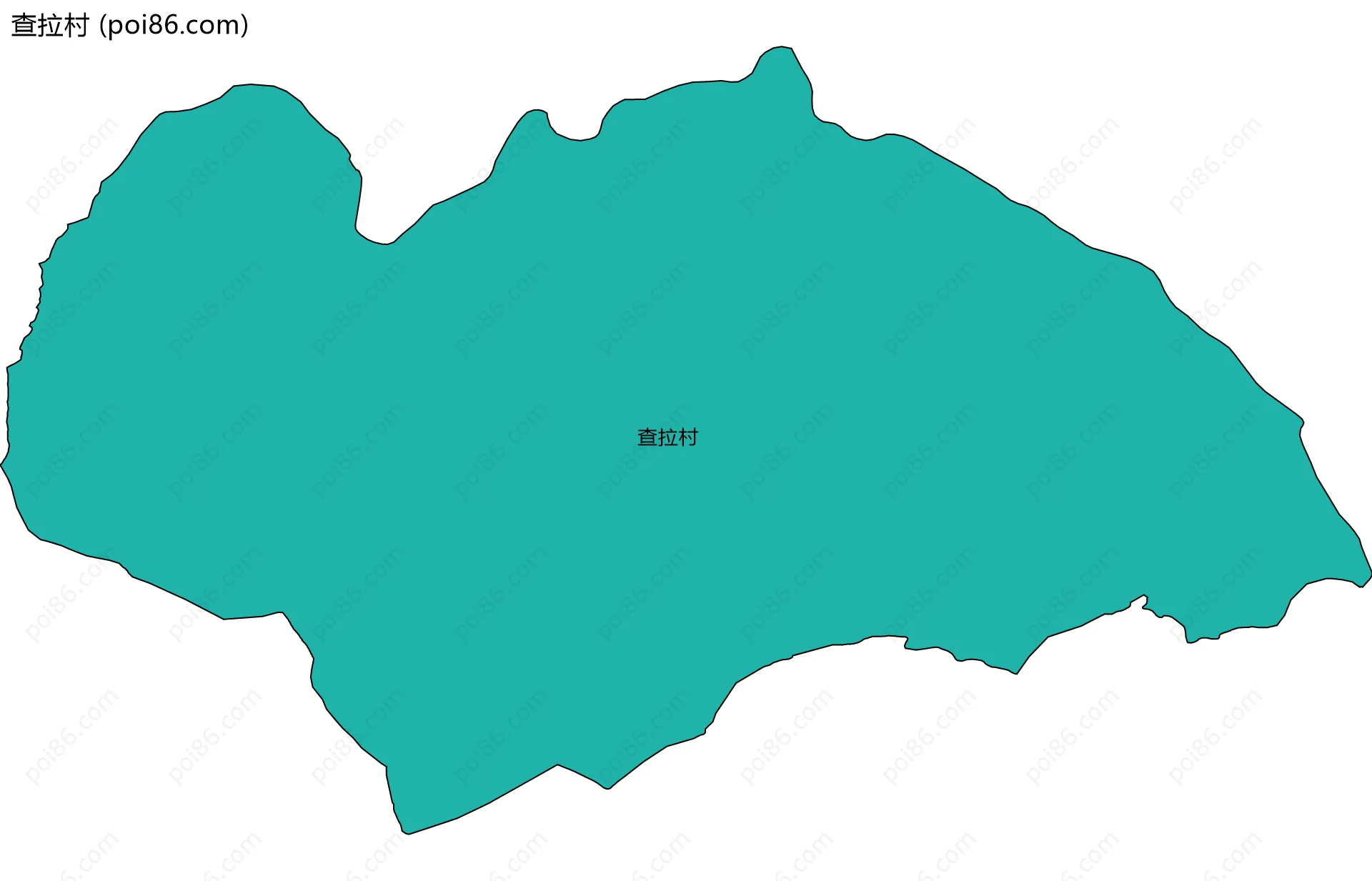 查拉村边界地图