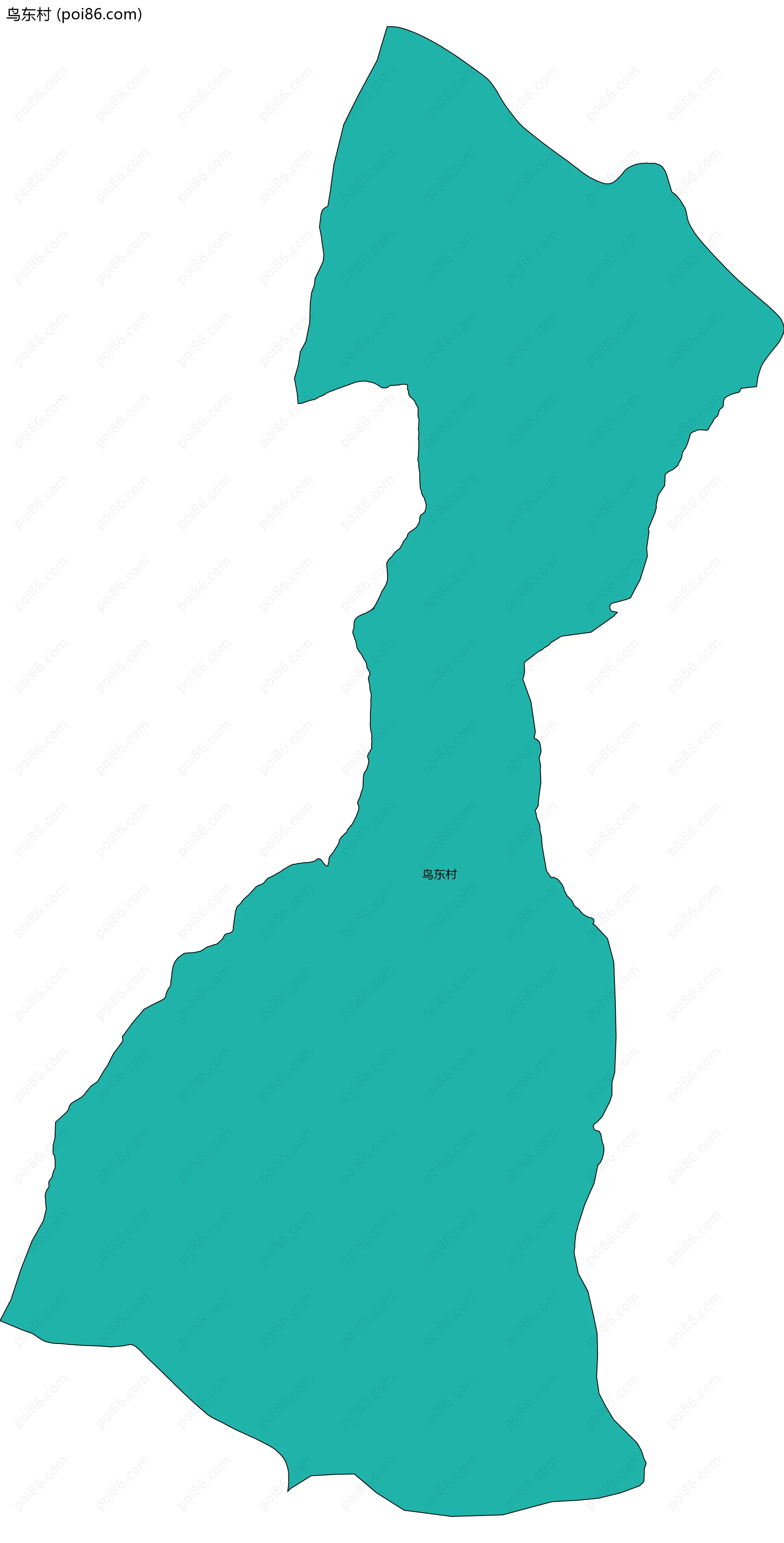 鸟东村边界地图