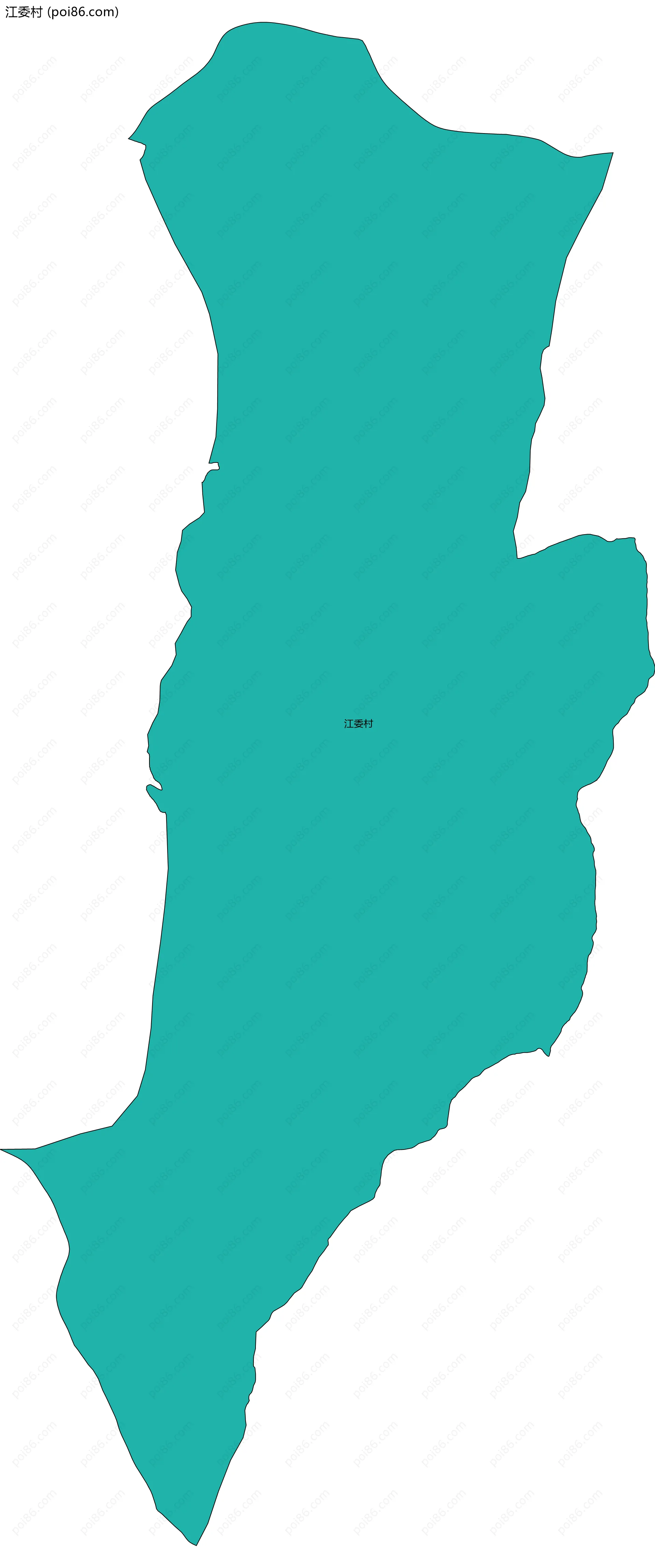 江委村边界地图