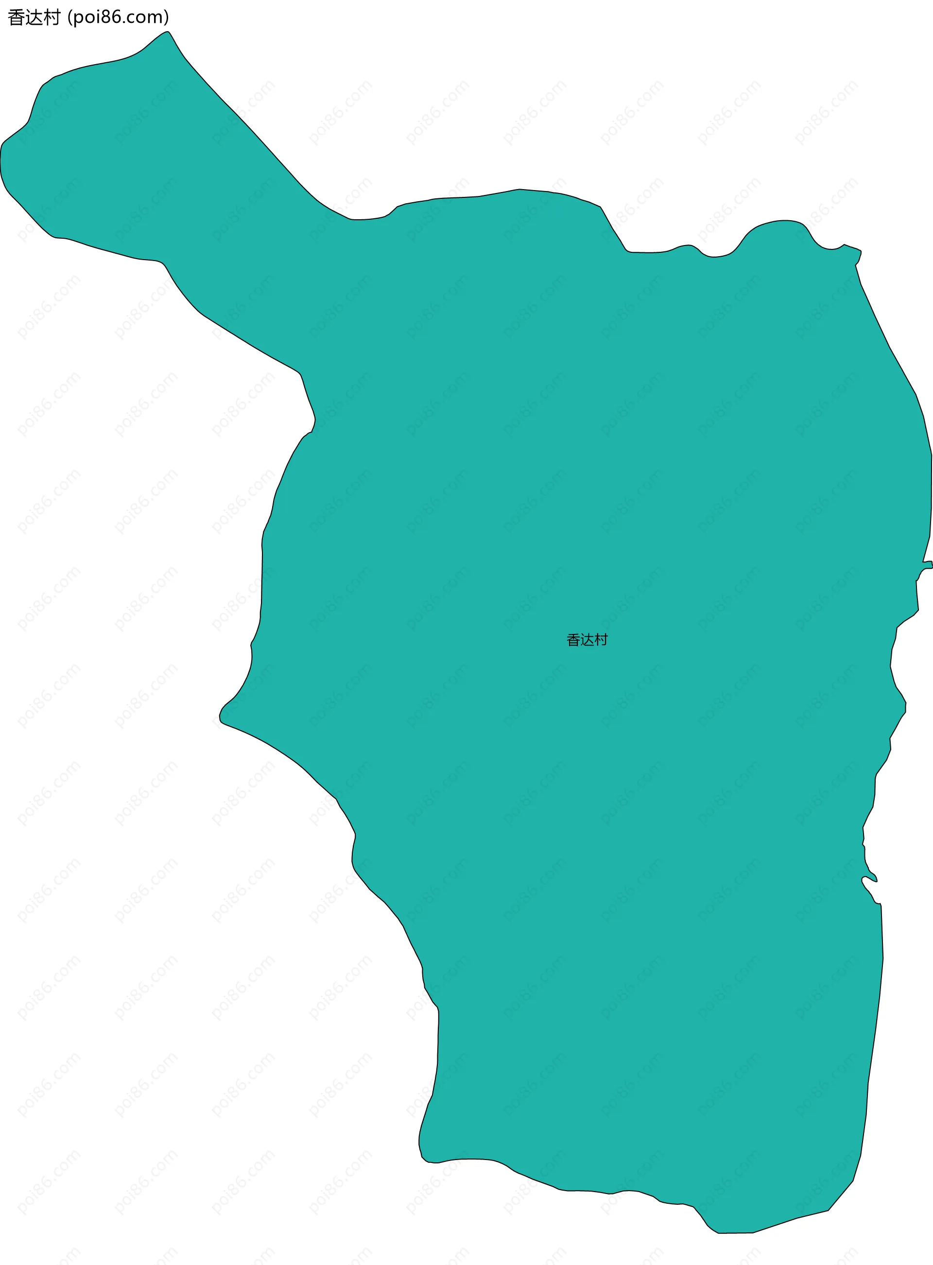 香达村边界地图