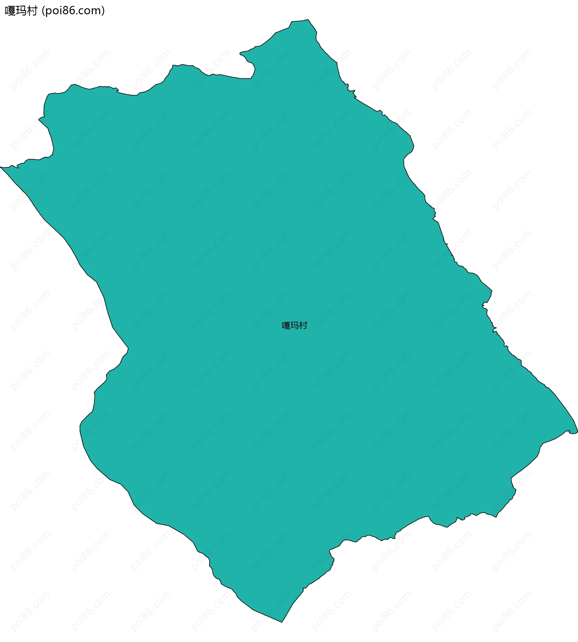 嘎玛村边界地图