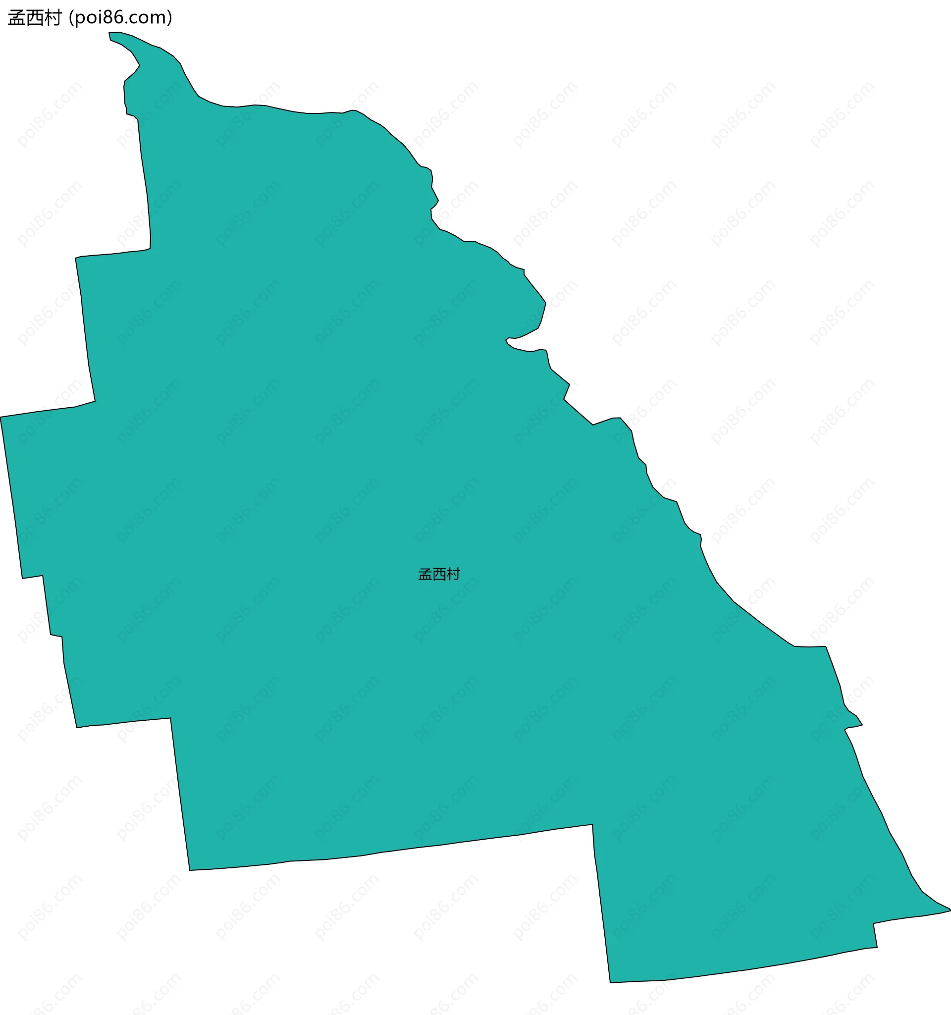孟西村边界地图