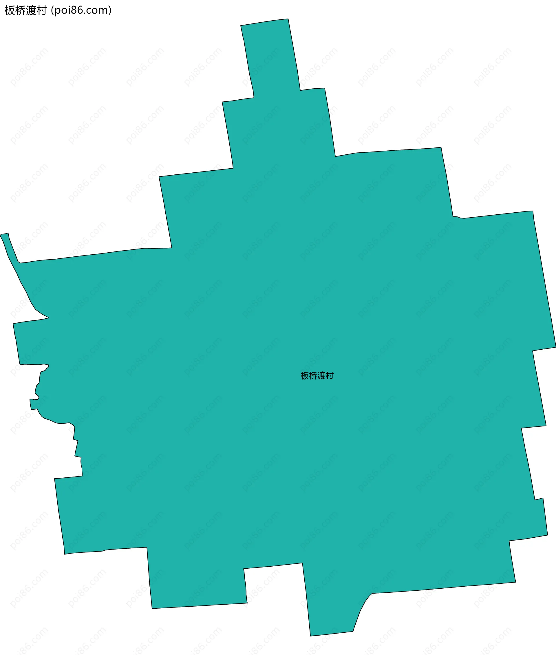 板桥渡村边界地图