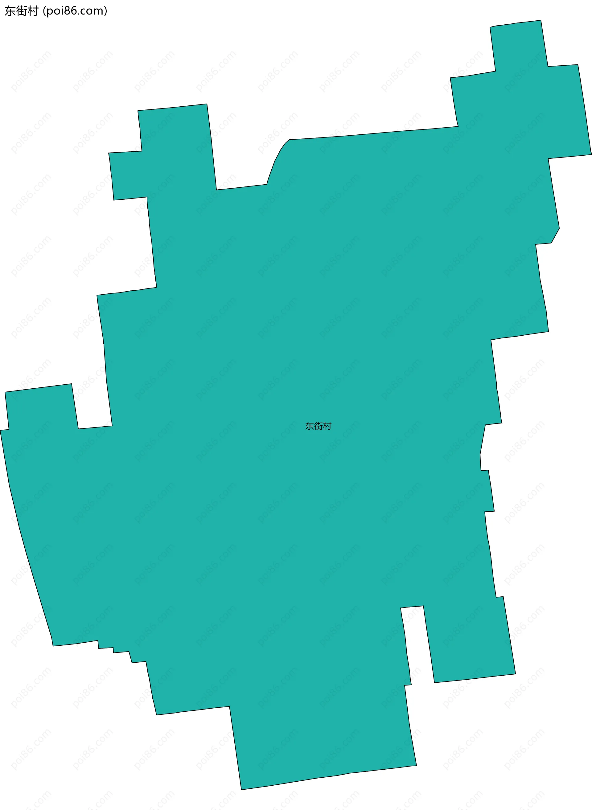 东街村边界地图