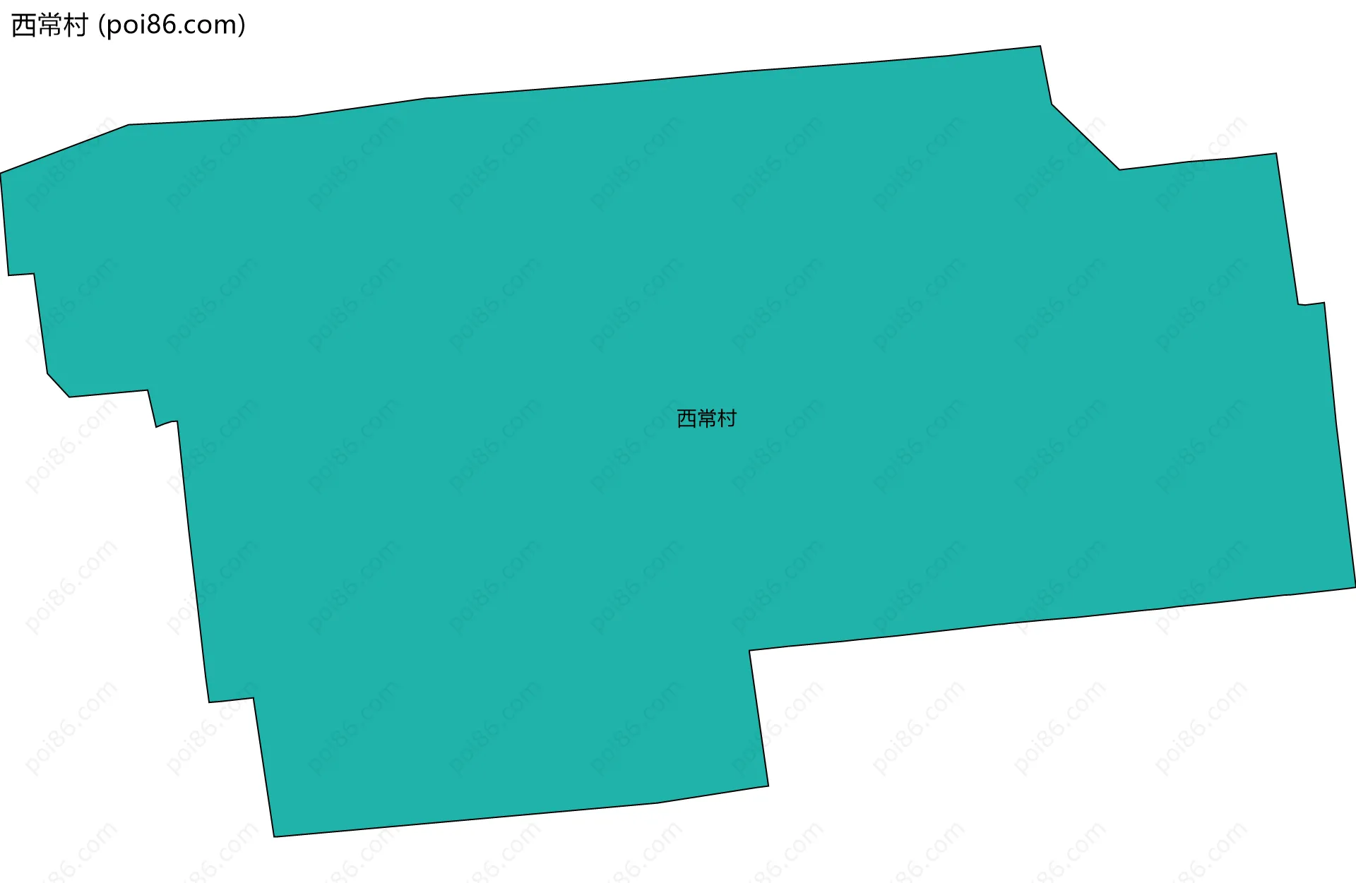 西常村边界地图