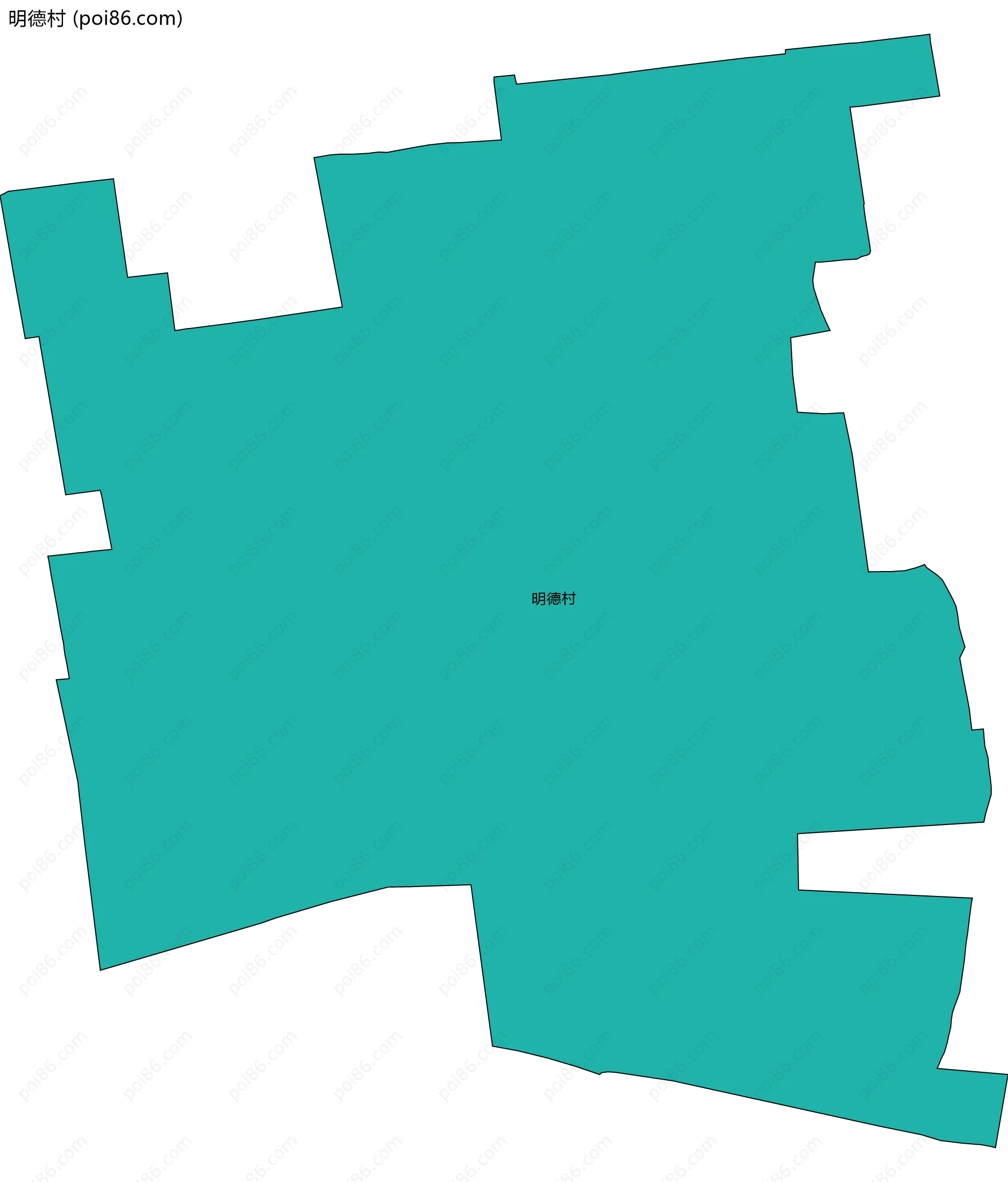 明德村边界地图