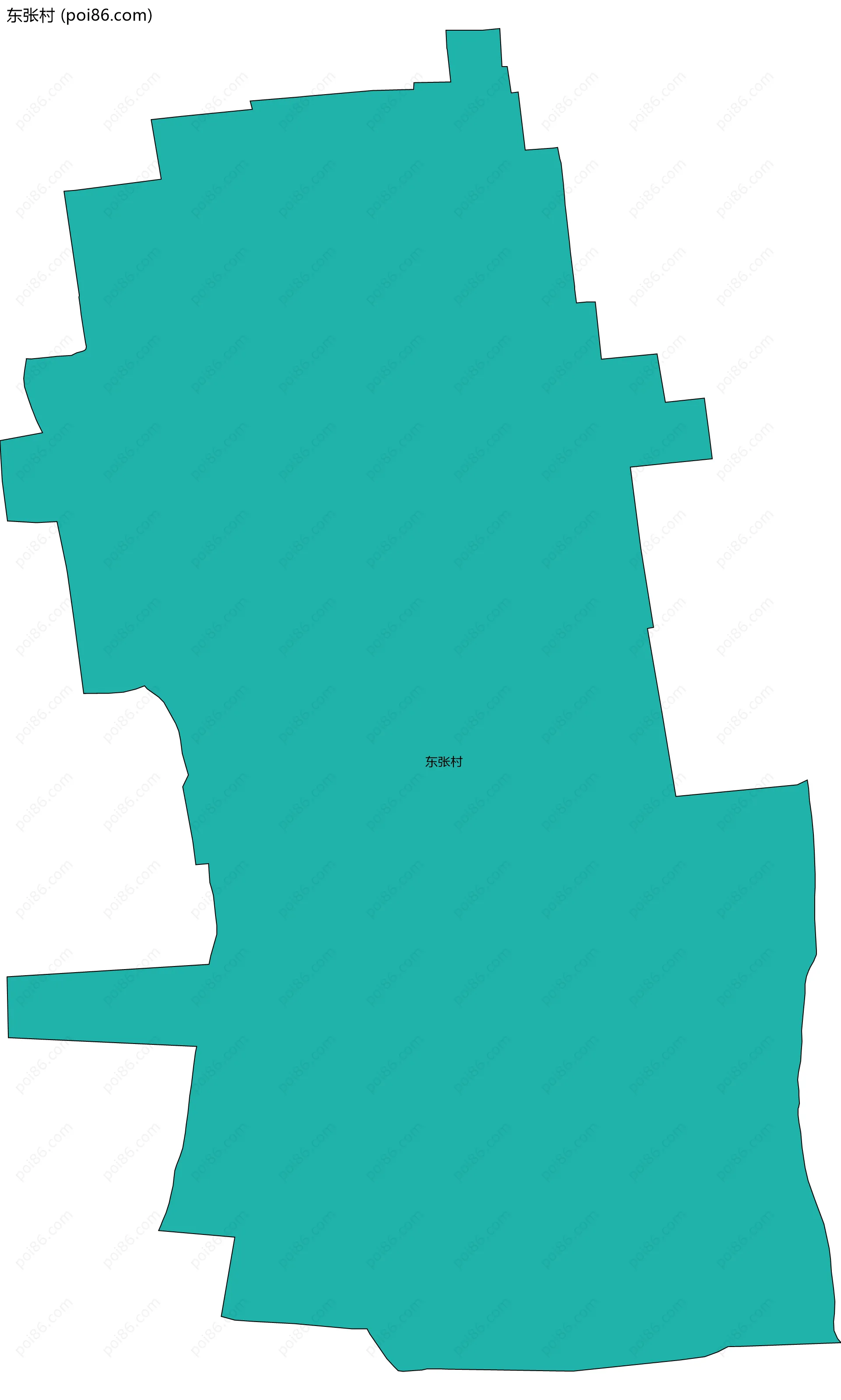 东张村边界地图