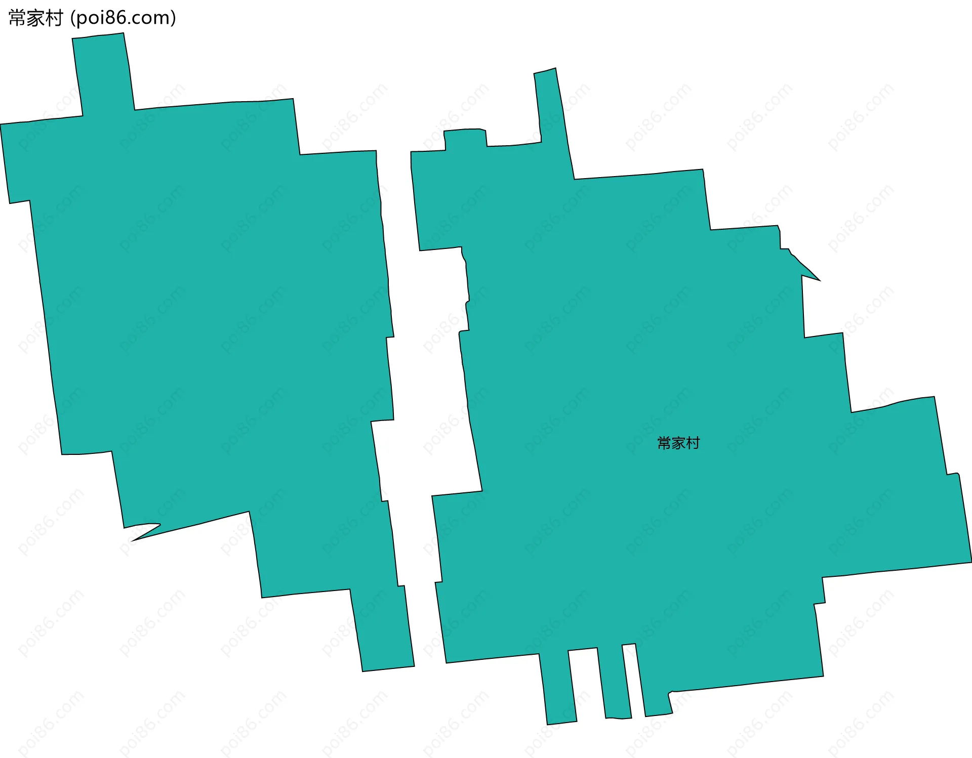 常家村边界地图