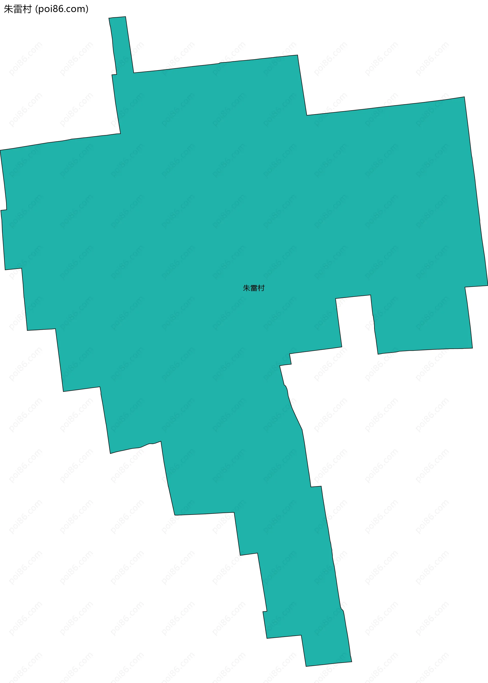 朱雷村边界地图