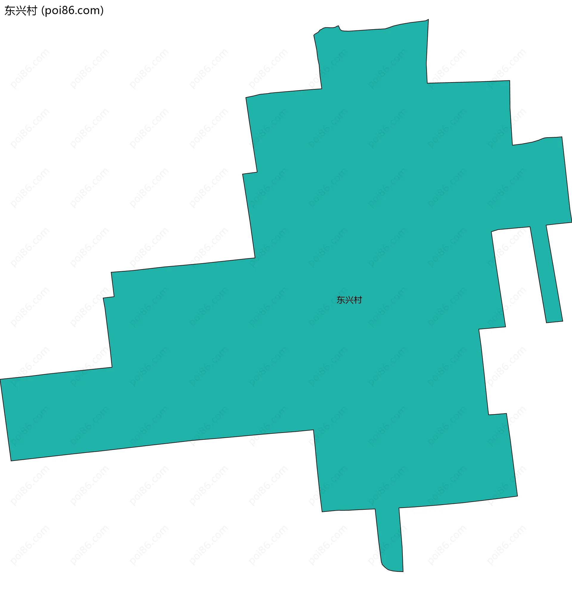 东兴村边界地图