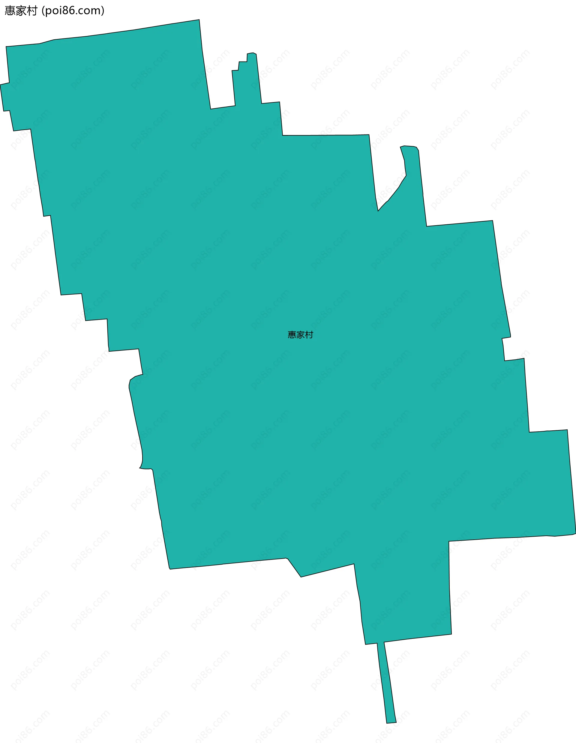 惠家村边界地图
