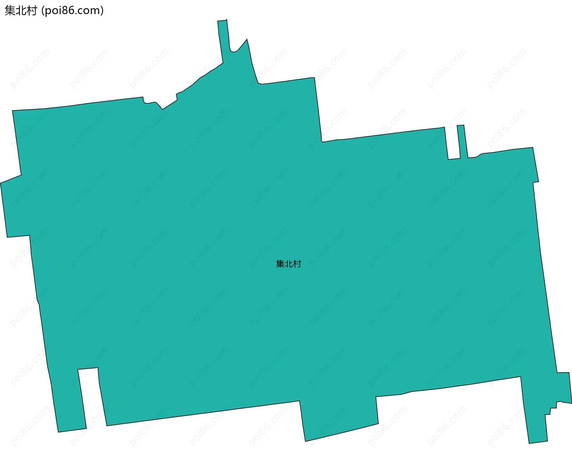 集北村边界地图