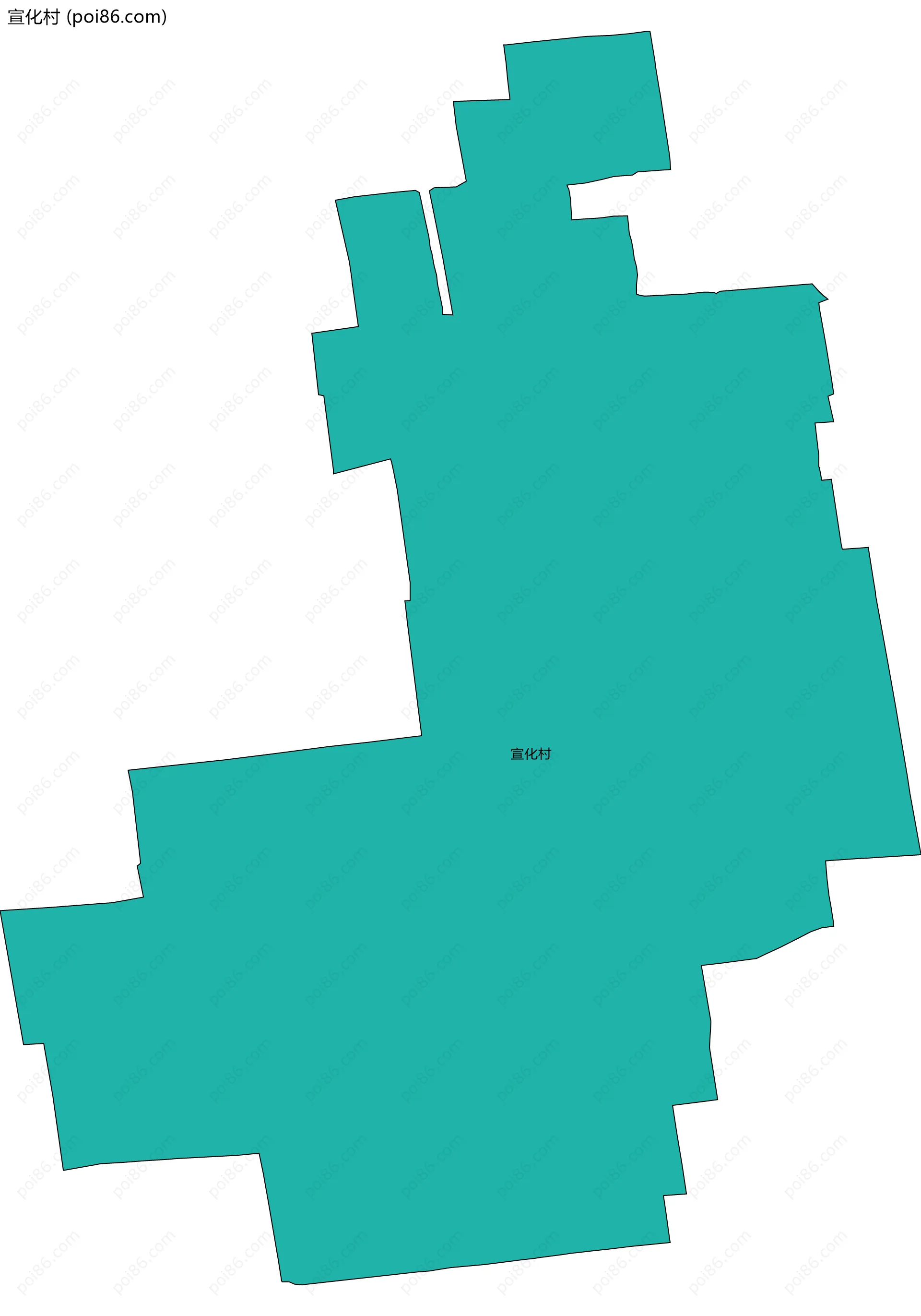 宣化村边界地图