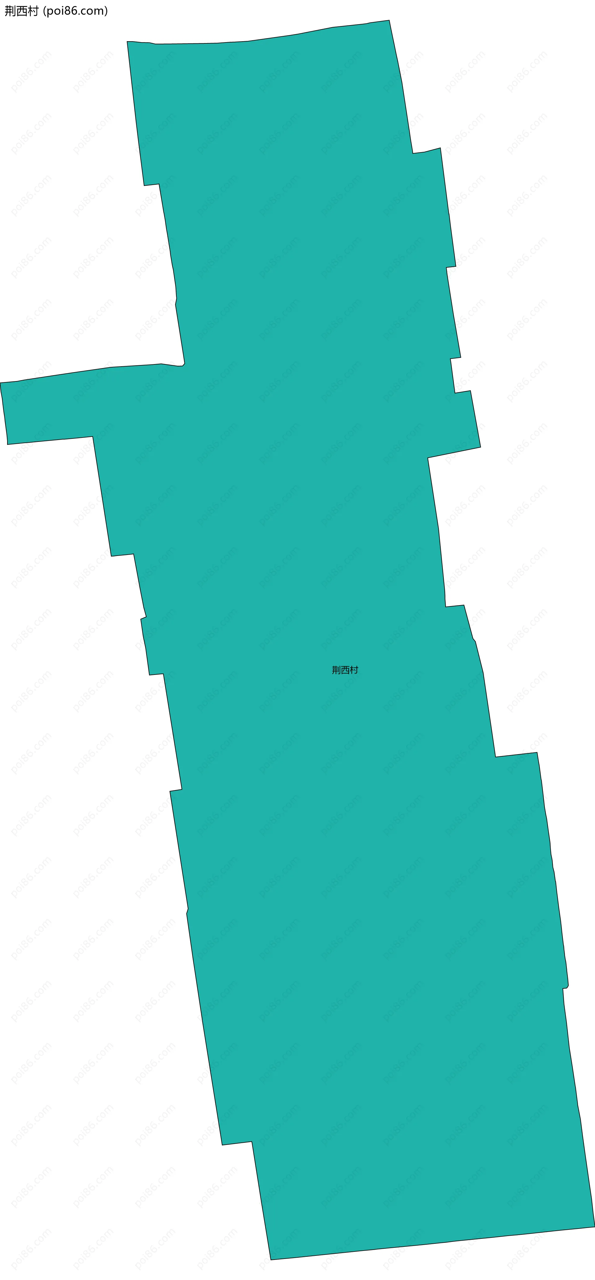 荆西村边界地图