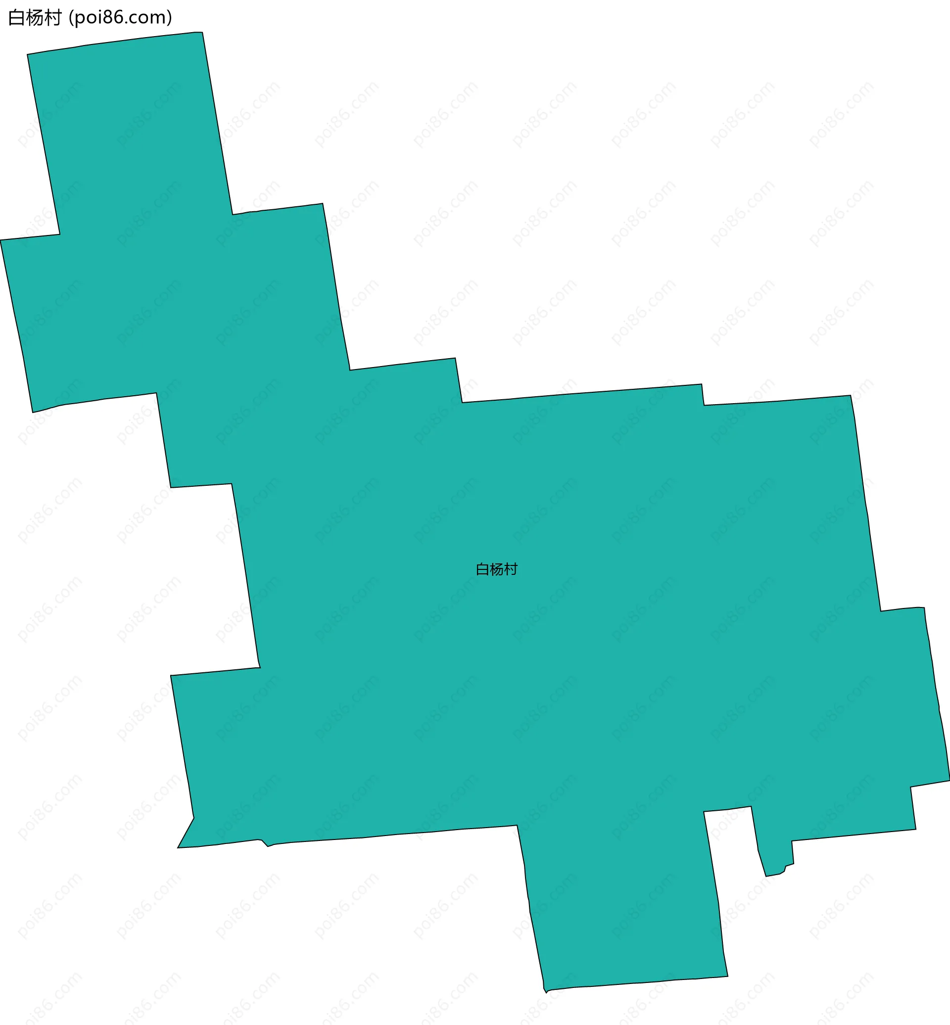 白杨村边界地图