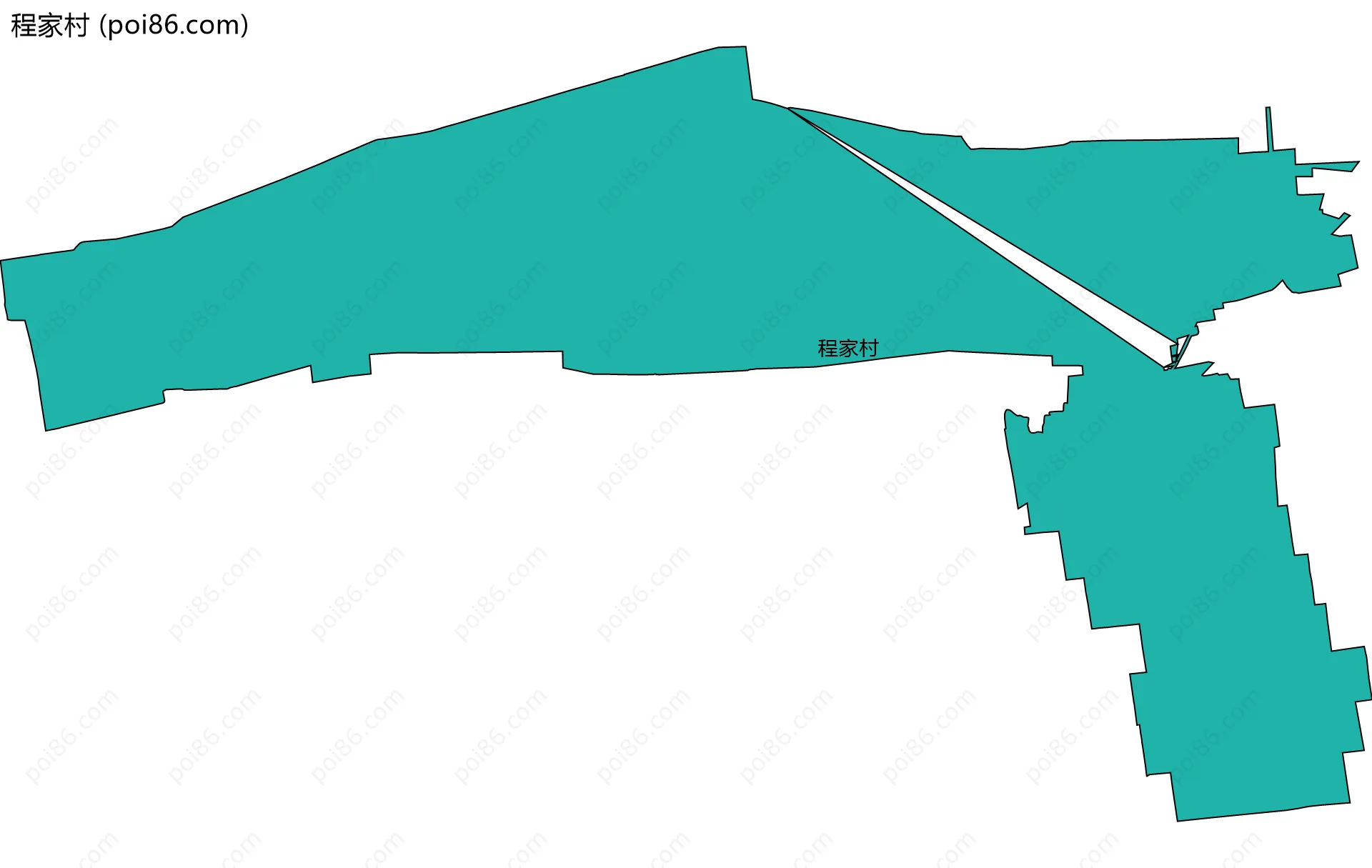 程家村边界地图