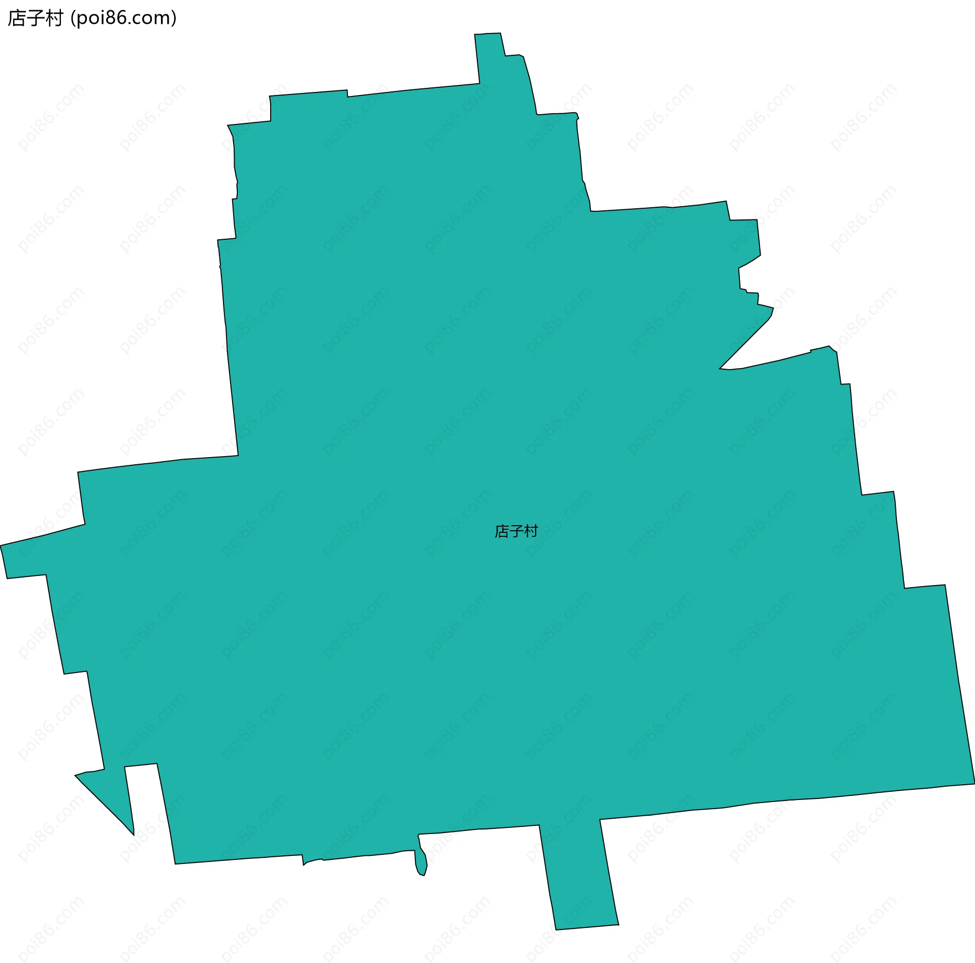 店子村边界地图