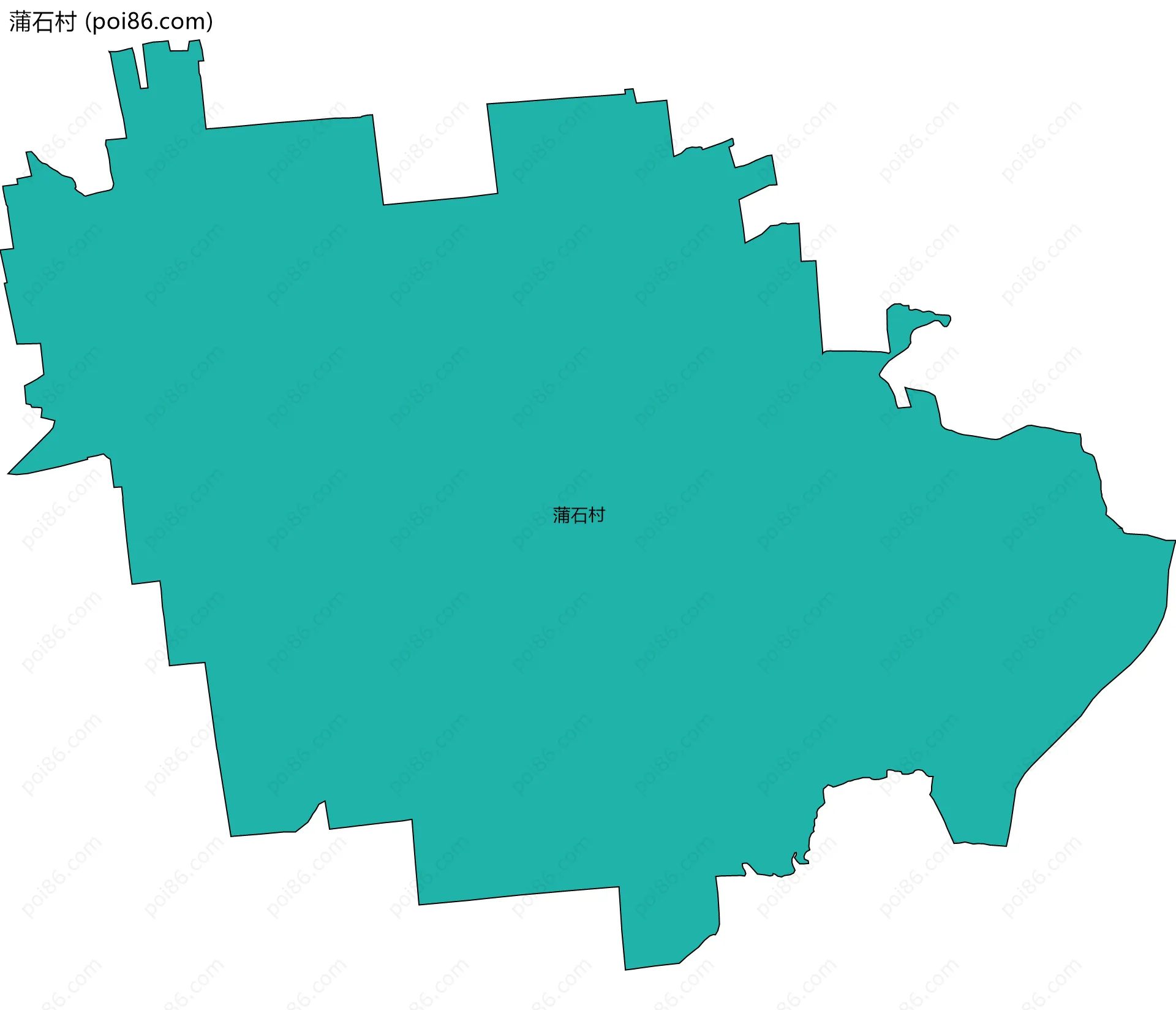 蒲石村边界地图