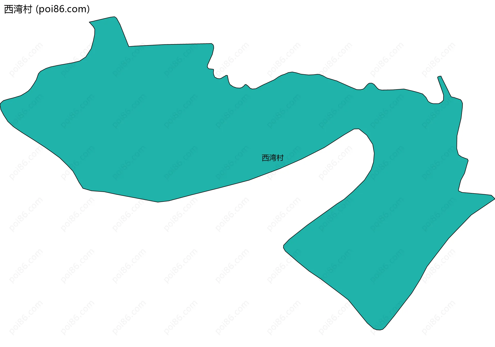 西湾村边界地图
