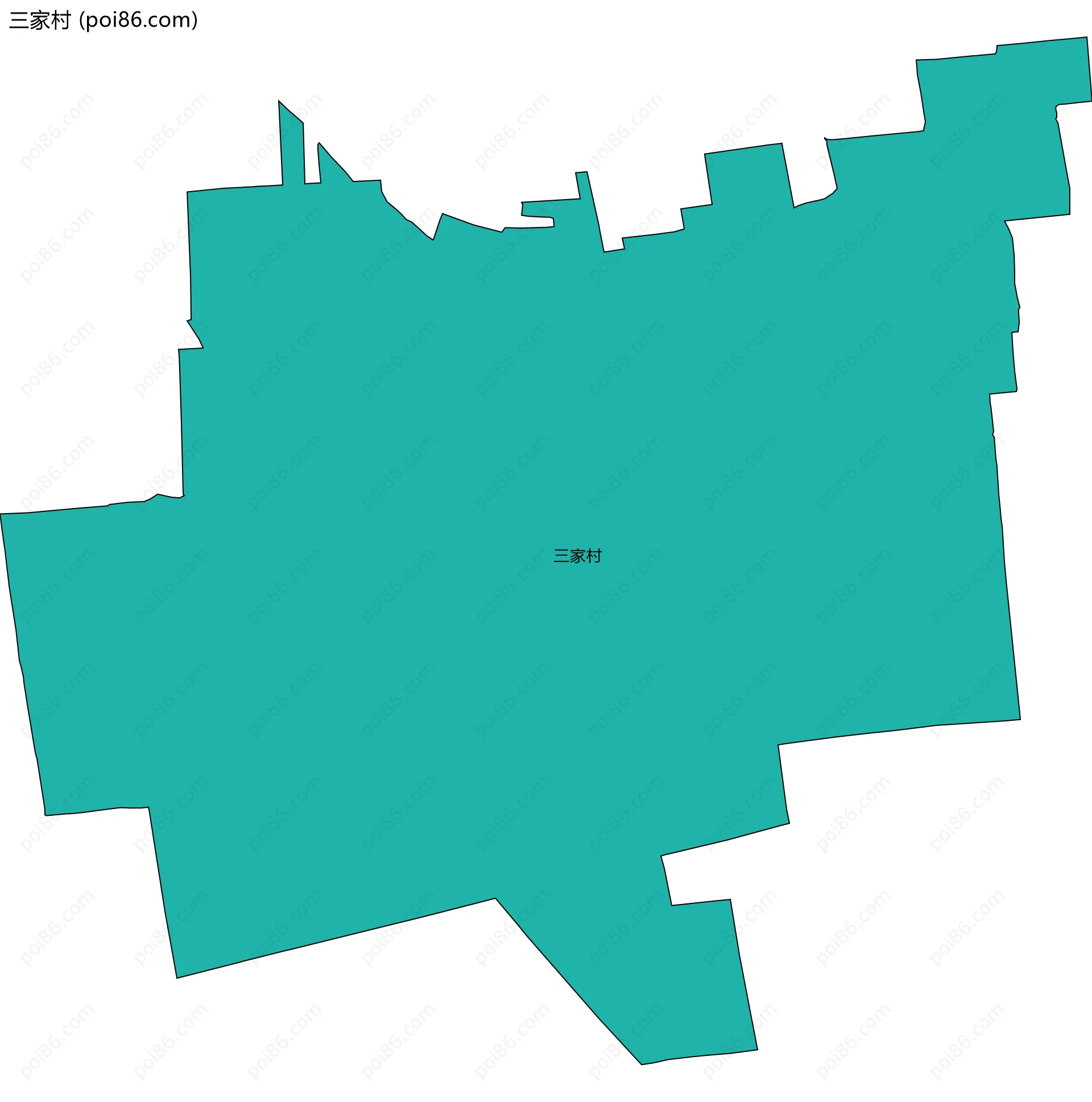 三家村边界地图