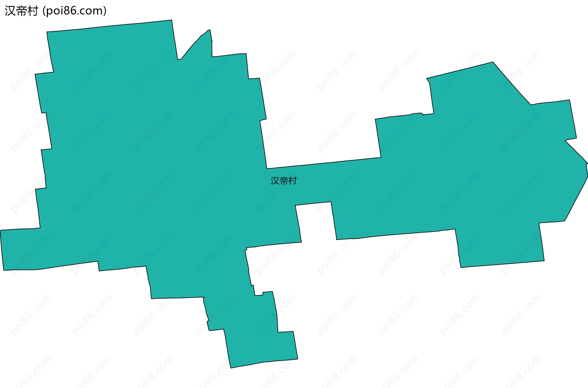 汉帝村边界地图
