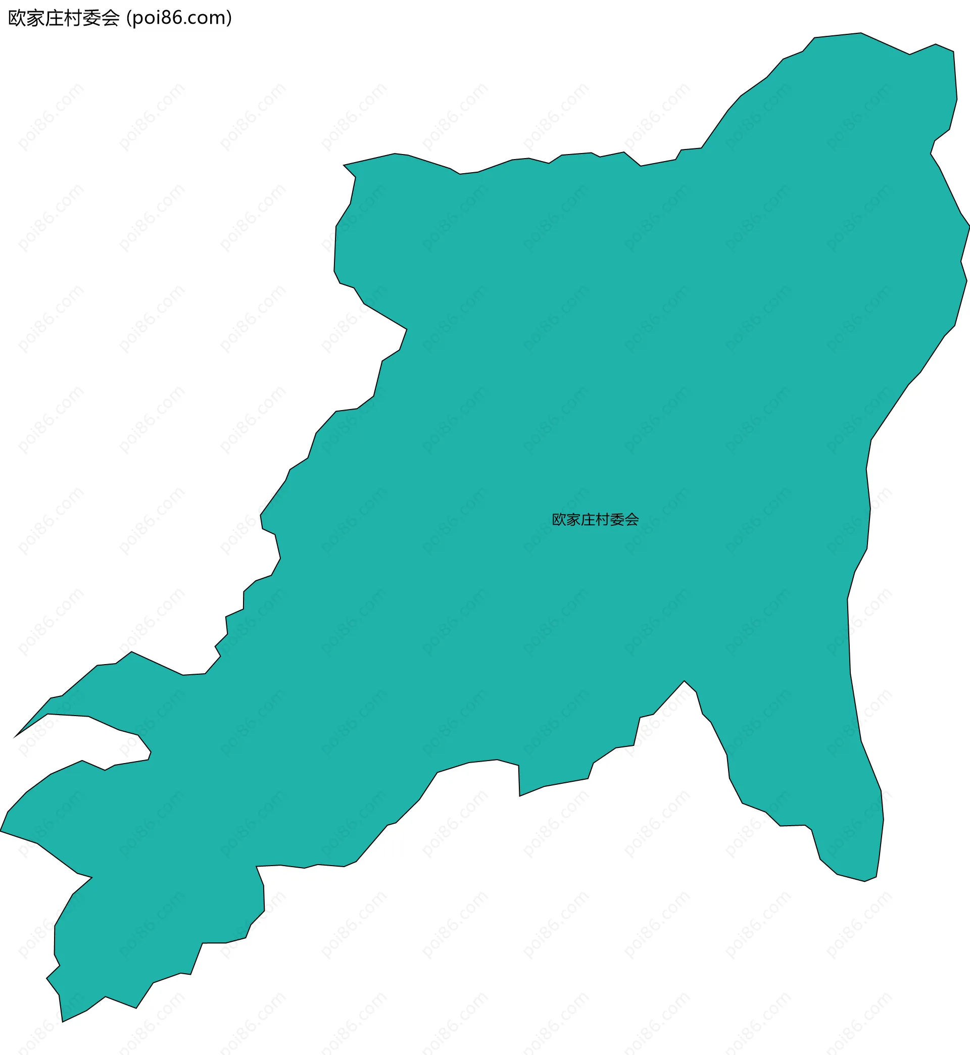 欧家庄村委会边界地图