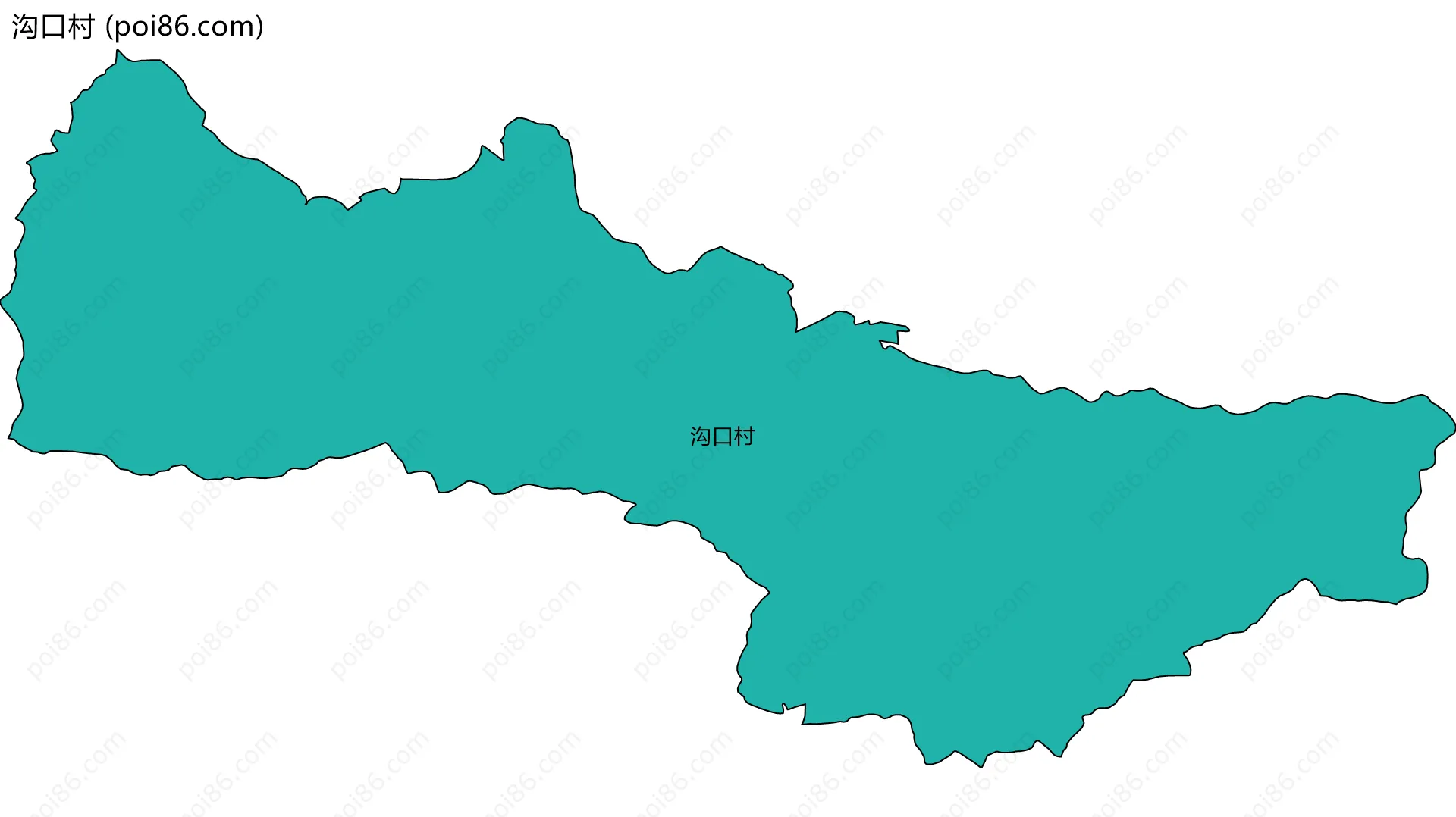 沟口村边界地图