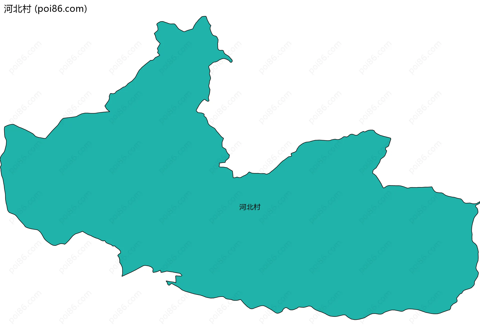 河北村边界地图