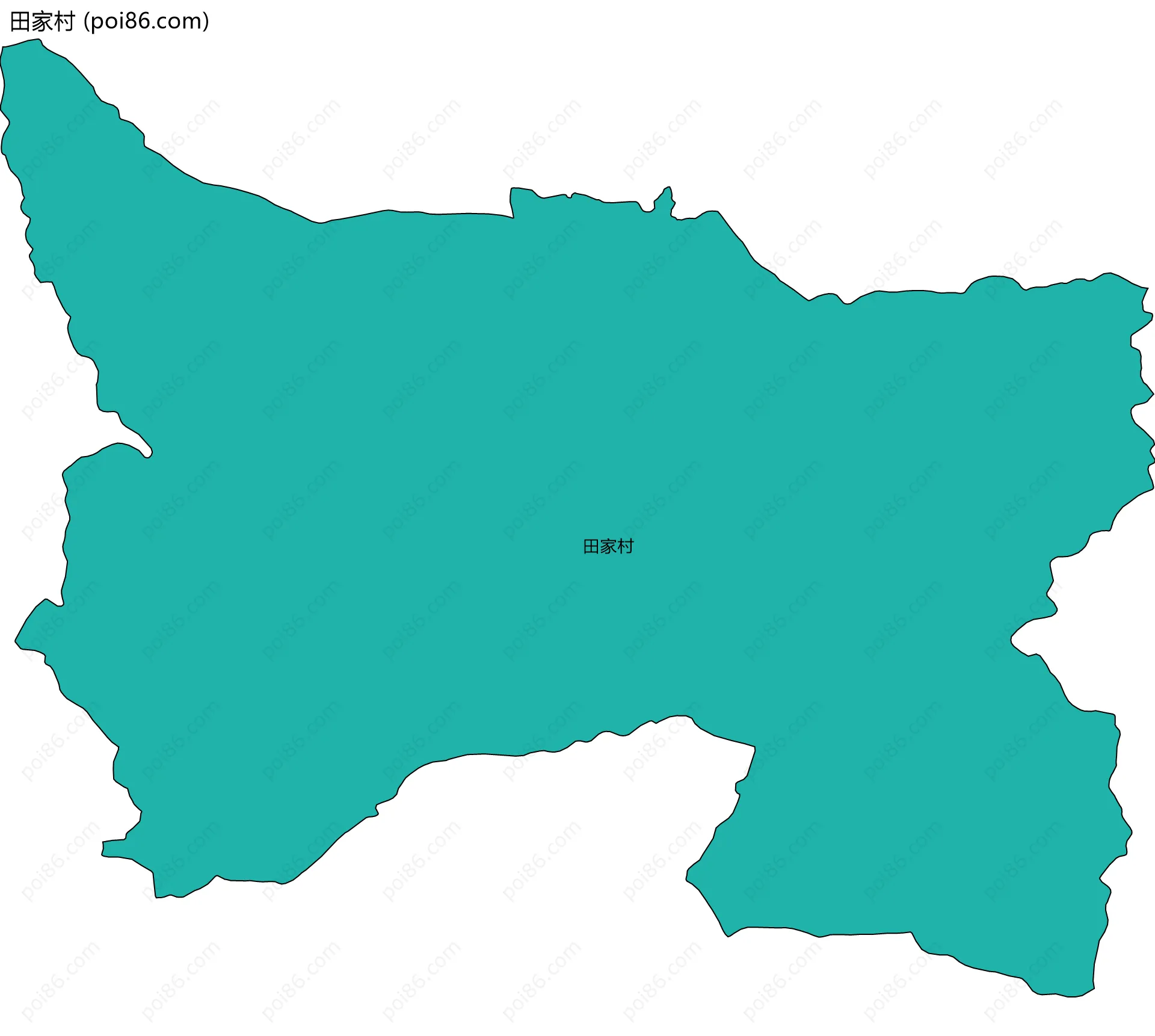 田家村边界地图