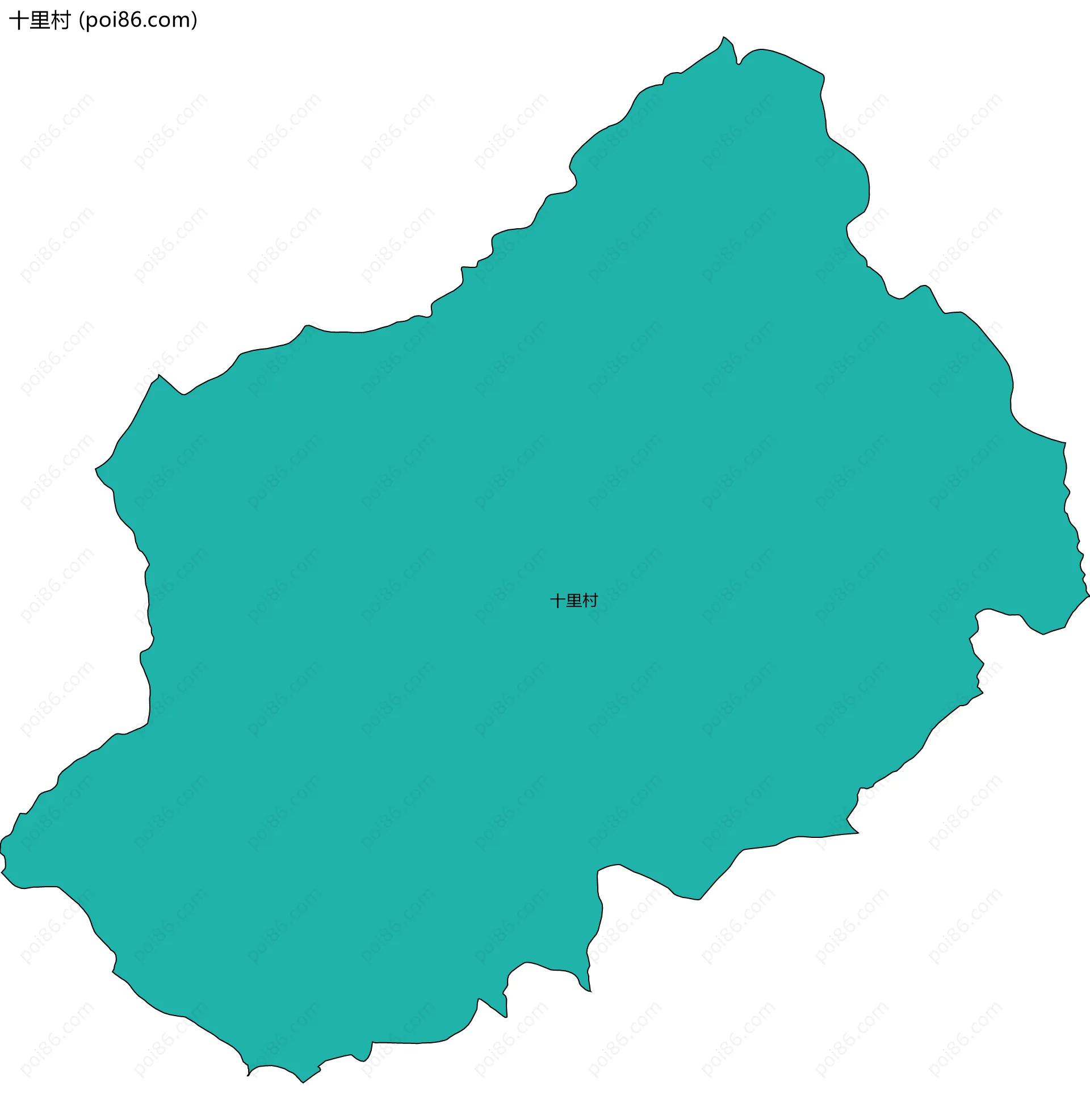 十里村边界地图
