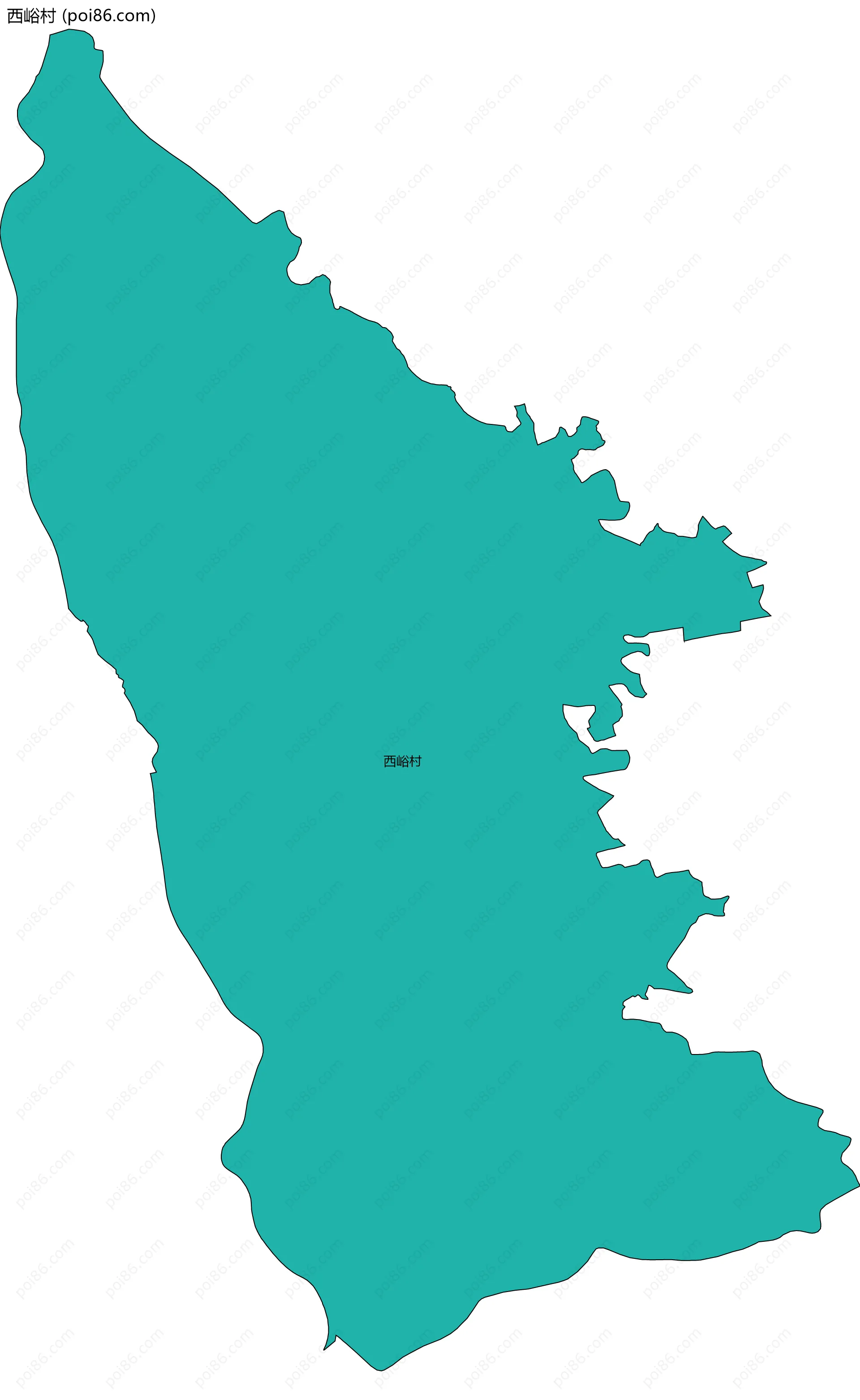 西峪村边界地图