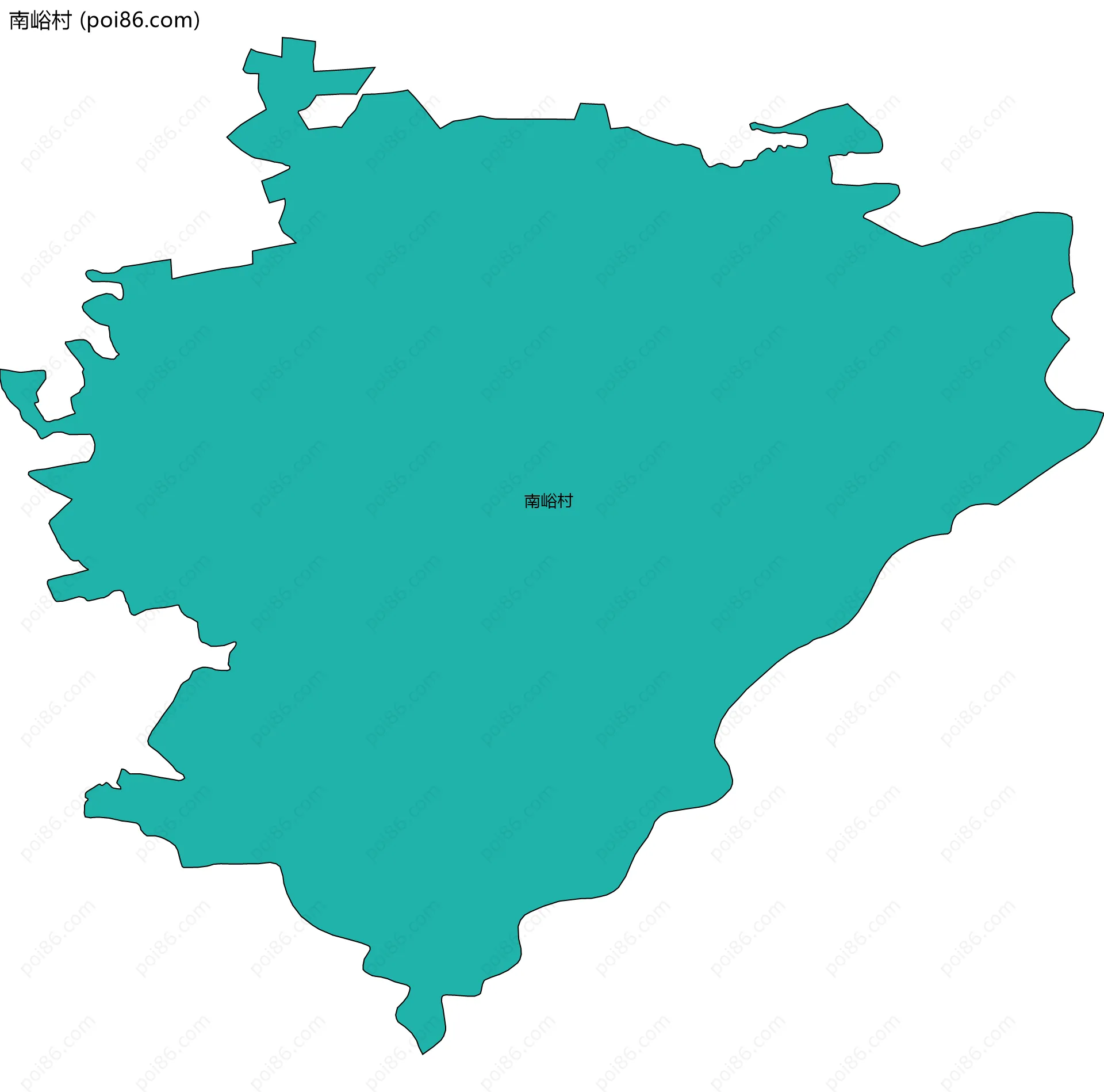 南峪村边界地图