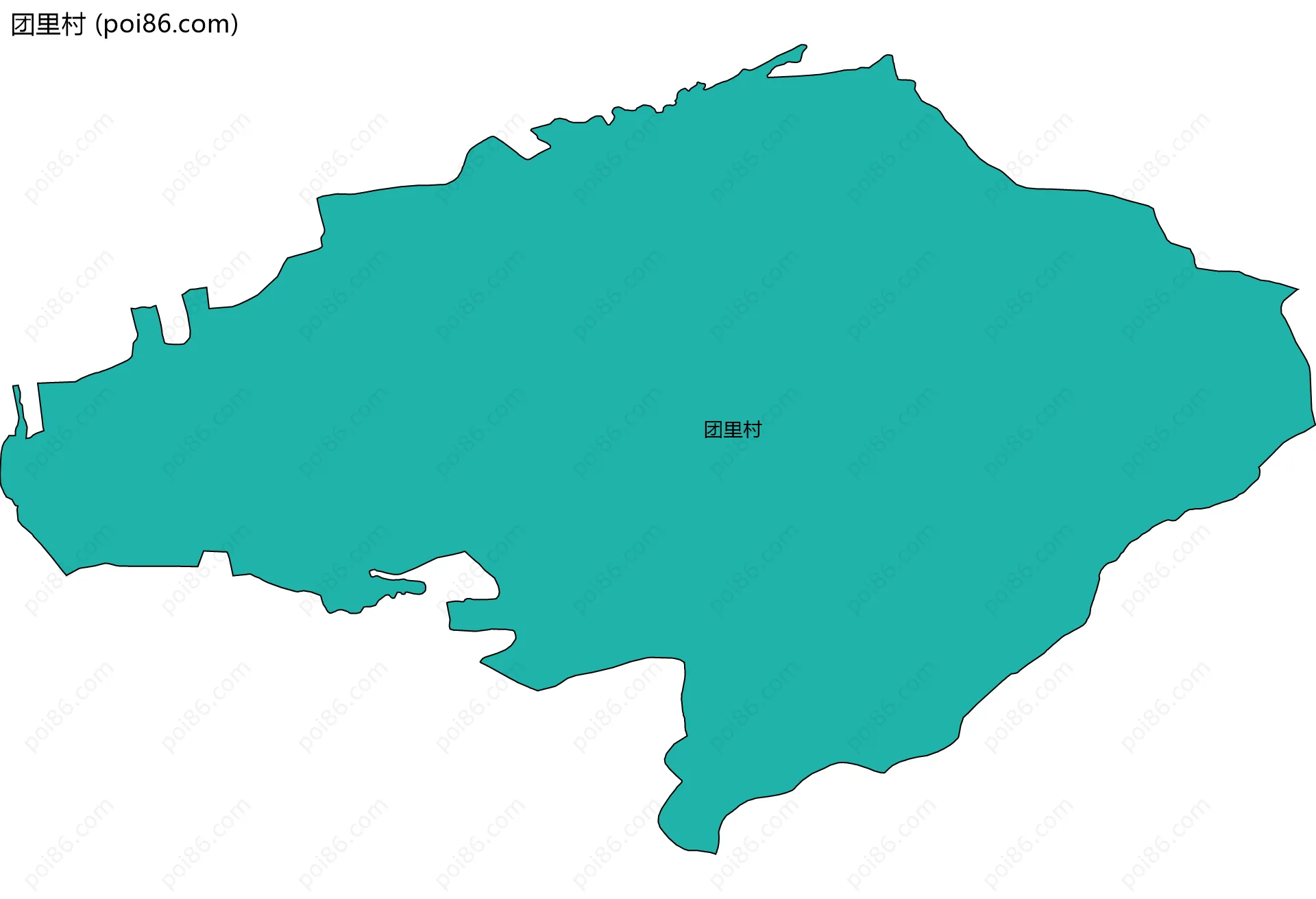 团里村边界地图